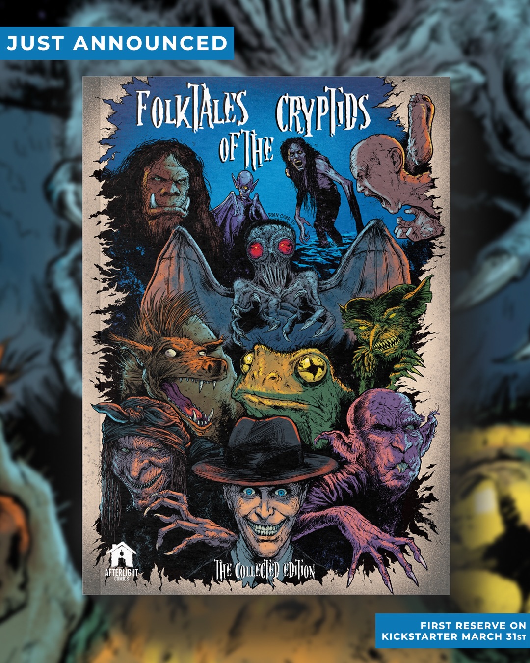You asked for it. We got it.
FOLKTALES OF THE CRYPTIDS – THE COLLECTED EDITION
10 cryptid stories
MOTHMAN
CHUPACABRA
PUKWUDGIE
and more…
PLUS a never-before-seen new cryptid tale. Live on Kickstarter | Link in bio
(W) Joseph Oliveira
(CA) Ryan Carr (Image, Boom, Skybound)
(A) @hernangonzalezdraw @brendanpurchase @adrianmanuel_axxi @iaquinta_francesco Dominic Racho
(C) Roman Stevens, Vukasin Ivkovic, Bethany Varni