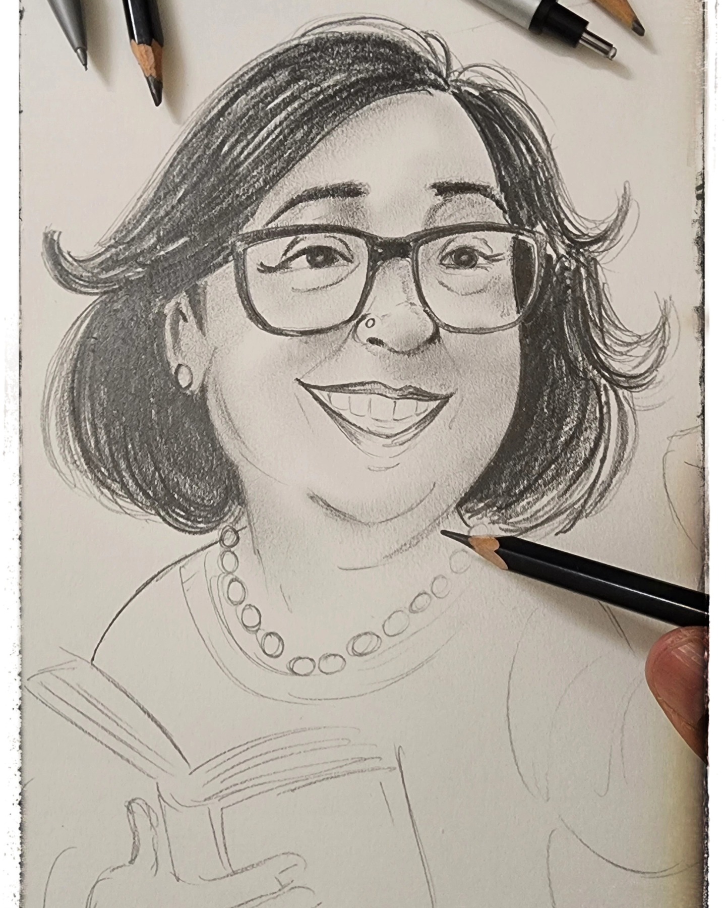 I sketched this cartoon illustration of my favorite teacher as a heartfelt birthday gift, capturing her unique personality with pencil shading.
(Apart from other creative design services) I create both manual and digital illustrations, tailored to your vision. Whether it's you with your favorite car, motorcycle, place, person, or anything else personal, I can bring it to life.
Feel free to connect or message me for custom illustration requests!
www.coredesignlab.com
#coredesignlab #illustration #illustrator #pencilsketch #traditionalart #sketching #art #portrait #cartoons #birthdaygiftsidea #toonedbycoredesignlab