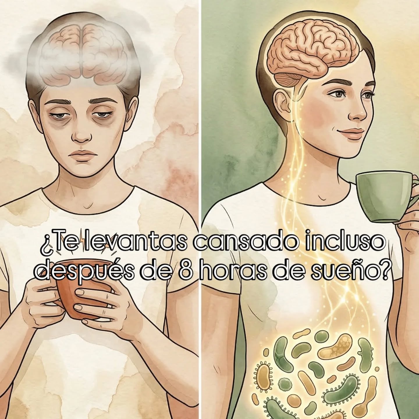 ¿Te levantas cansado incluso después de 8 horas de sueño?
No es falta de café.
Es tu intestino hablándote.
La Dra. Sari Arponen lo explica: cuando tu microbiota intestinal está desequilibrada, tu cuerpo entra en modo fatiga incluso antes de que abras los ojos.
¿Cómo es posible?
Tu intestino y tu cerebro están en comunicación constante a través del eje intestino-cerebro.
Cuando tu microbiota se altera, ocurren tres cosas clave:
→ Se genera inflamación silenciosa
→ Disminuye tu producción de serotonina (clave para bienestar y energía)
→ Tu energía celular pierde eficiencia
El resultado:
Te despiertas agotado, con niebla mental y sin energía real.
Y ningún café puede compensar ese desequilibrio biológico.
La buena noticia: sí puedes revertirlo.
Empieza con estos cambios:
✓ Más diversidad alimentaria → microbiota más resiliente
✓ Prioriza el sueño → tu intestino también se regenera
✓ Gestiona el estrés → el cortisol impacta directamente en tu microbiota
Si llevas meses sintiéndote así, no es normal.
No es la edad.
Es tu biología pidiendo atención.
Un test de salud celular puede mostrarte qué está pasando realmente en tu organismo y cómo recuperar tu energía desde dentro.
👉 Descubre qué necesita tu cuerpo: te dejo el link en la bio para hacerte un test de carga alostática
¿Cómo te sientes al despertar?
Te leo en comentarios 👇
#SaludIntestinal #Microbiota #Epigenética #EnergíaCelular #MedicinaFuncional BienestarIntegral