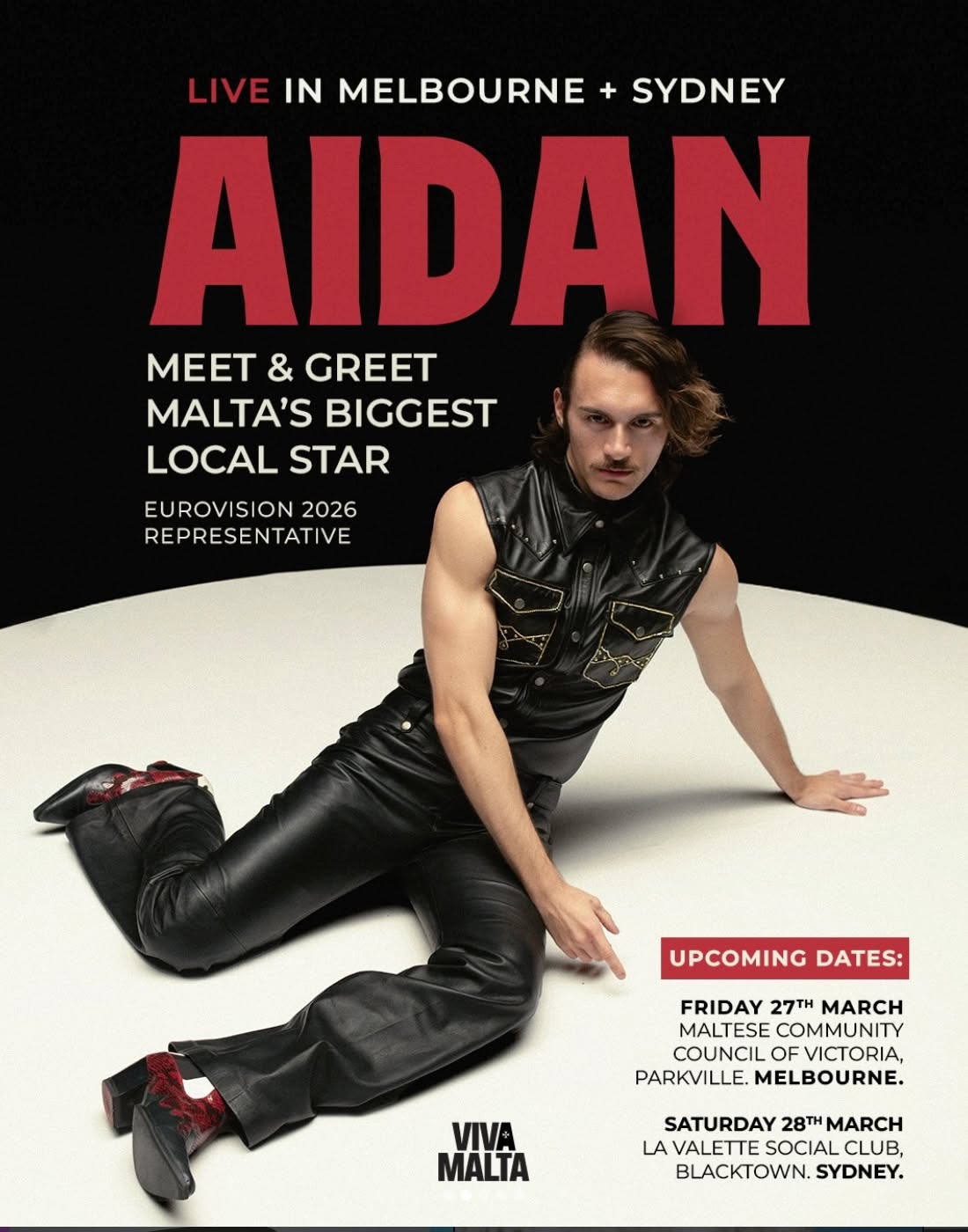 Maltese artist @itsaidanofficial will be taking his Eurovision journey to Australia, becoming the first Eurovision artist ever to visit the country as part of an official promotional tour. In the lead-up to the contest, AIDAN has already performed across a number of countries including Sweden, Lithuania, Greece, Bulgaria and San Marino, with his next stop set for Oslo this weekend.
As part of his upcoming visit to Australia, AIDAN will perform in Melbourne on Friday 27th March at the Maltese Community Council of Victoria in Parkville. He will then travel to Sydney on Saturday 28th March, where he is set to perform at La Valette Social Club in Blacktown.
It has also been reported that he is performing at the OGAE Australia parties in those cities.
Commenting on the tour, AIDAN said he is delighted to be bringing his music to Australia and connecting with both Eurovision fans and the Maltese community abroad.
The Australian shows form part of AIDAN’s wider Eurovision tour, connecting with international audiences and Maltese communities abroad. Following these performances, he is also scheduled to appear at the London Eurovision Party.
#Bella #Eurovision #Australia #Malta #AIDAN