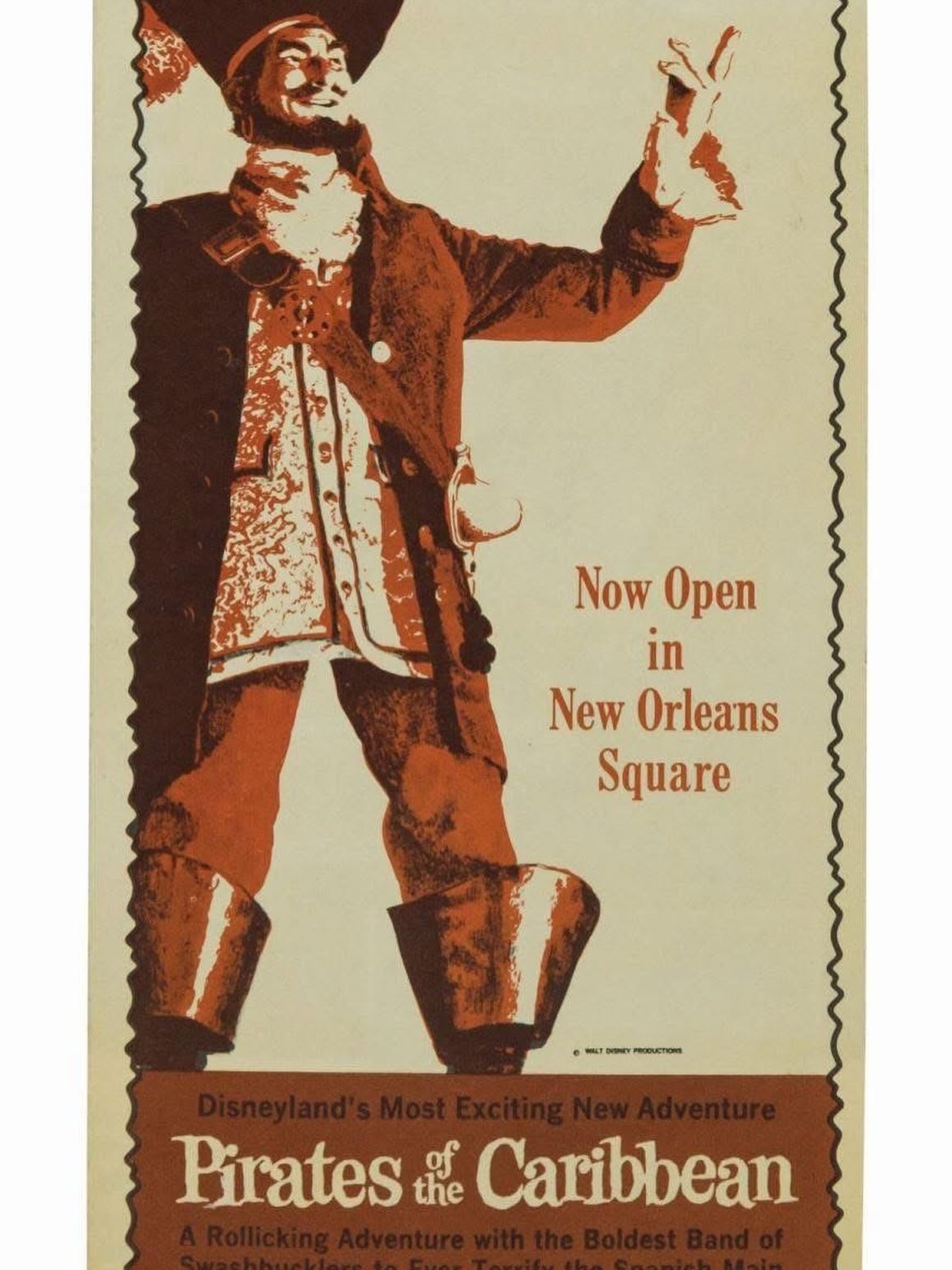 So, evidently, Pirates of the Caribbean opened on this day in 1967.
I’m not proud of this, but I remember getting stuck in it for 20 minutes or so and there was a pirate going, “Yo ho ho ho,” and then he’d shoot - over and over again.
We were very inspired by the ride though. We tried to get off the boat and onto the beach where there was a chest of gold and all kinds of treasure, but a face lit up in the rocks and said very sternly, “Get back in the boat!”
Later on, we decided a pirate’s life was for us, so we took the monorail to the Disneyland Hotel and rented a paddle boat for 15 minutes and set off to find our prey.
Soon, we spied a young, well dressed British boy who was paddling around in a boat by himself. He was ill prepared to deal with pirates 🏴☠️.
We took his mooring line and tied him to a buoy in the middle of the water, with me playing the Disney pirate theme song on my harmonica. Meanwhile, his boat rental time had expired and they kept announcing that he had to return to the dock over and over, as he pleaded with us to free him from the buoy.
We sailed off, satisfied we’d gotten a good day’s work done and headed back to Disneyland, ready for more adventures.