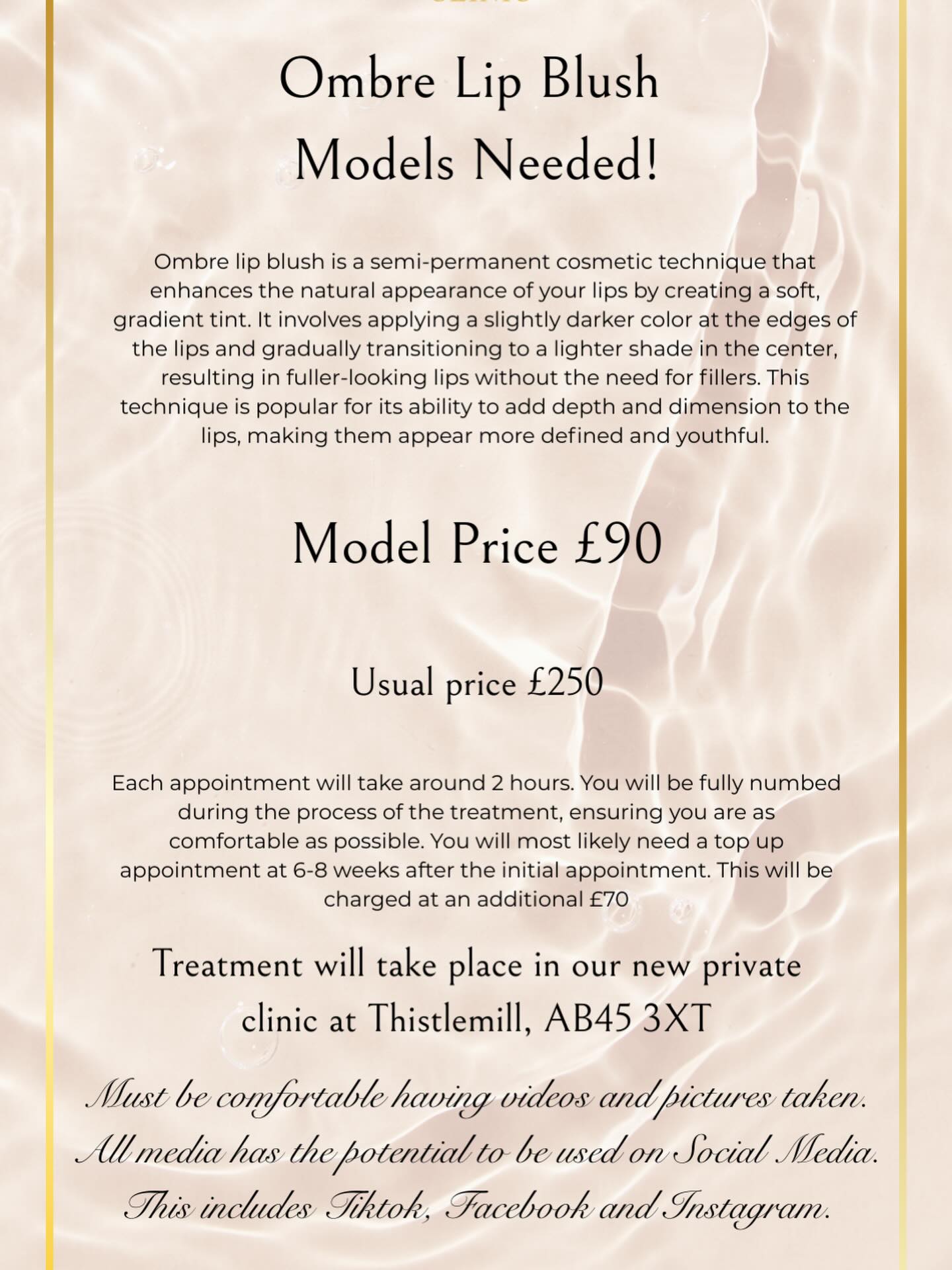 Only 2 slots left at this amazing price!
#lipblush #ombrelipblush #lipblushtattoo #pmulips #aberdeenshire