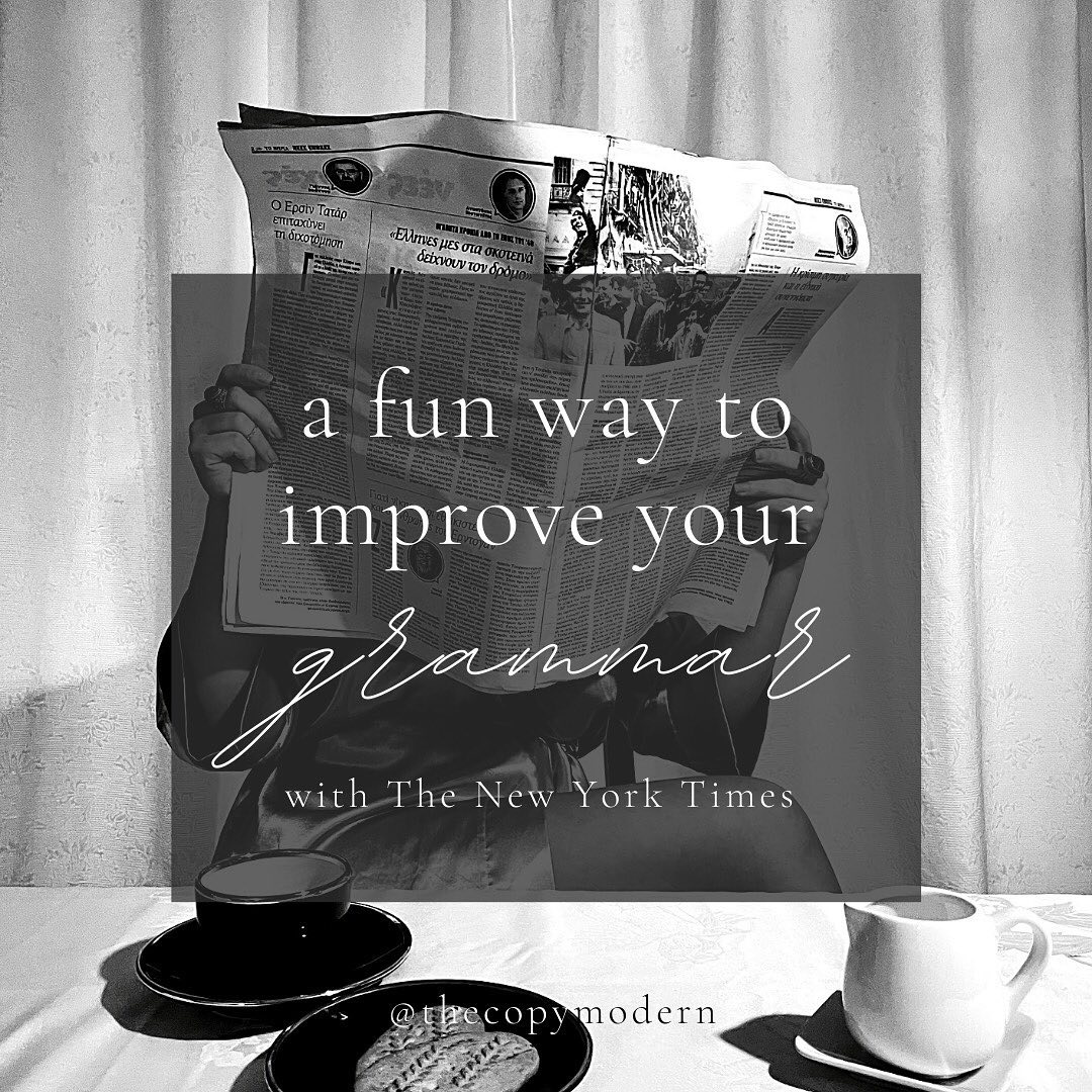 🤓How’s your grammar? Check out the @nytimes interactive “Copy edit This!” quiz series. You’ll simply click on the parts that you think contain grammatical errors and see if you’re right!
🤓These quizzes are TOUGH and will definitely have you thinking differently the next time you string words together!
🙌🏻Good luck!
🔗Link to quiz in my stories!
#copywriter #copywriting #grammarskills #sanantoniocopywriter #sanantoniosmallbusiness #salescopywriter #websitecopywriter #marketingtips #onlinemarketing #copywritingtips #copywritingforcreatives #copywriting101 #contentmarketing #contentmarketingtips #copywritingservice #digitalmarketingtips #emailcopywriter #marketinghelp #writingtips #smallbusinessmarketing #businessgoals
