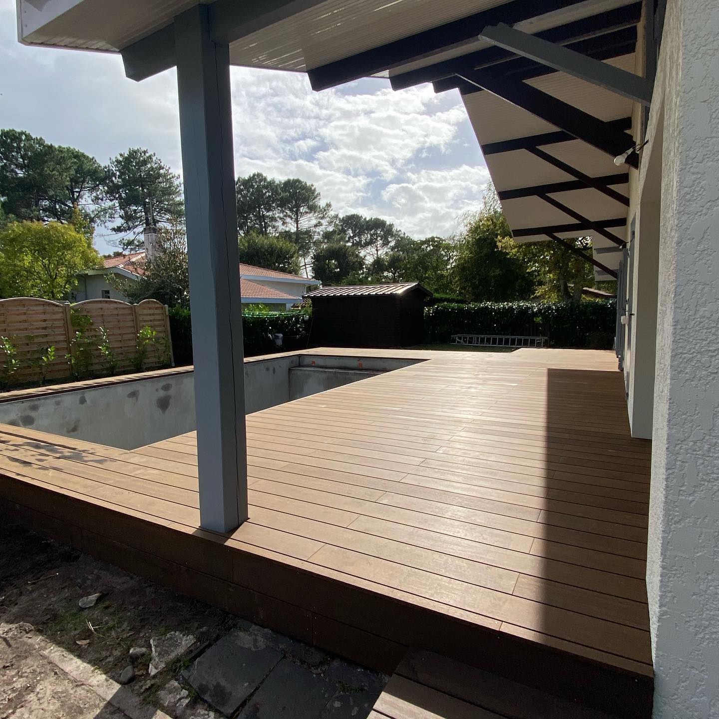 Terrasse en bambou moso et ossature en padouk garantie 25 ans 🎋