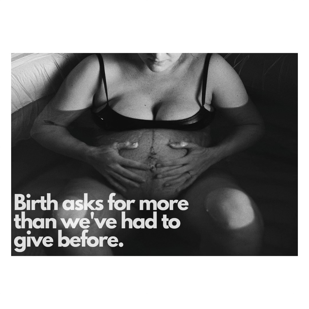 One of the biggest things birth asks from you is to relinquish control. That can be really hard for most of us. It's the reason a cornerstone of techniques in labor focus on relaxing, release, distraction, rhythm, and Surrender. It's not often in our society we can go to a place outside of our minds and let something else take charge. I'd say meditation is probably good practice, sex may be closer - somewhere you have to be able to trust. There's rephrasing with birth philosophies that focus on "natural" birth that refer to contractions as surges or as waves you simply have to ride as they crash through you, like getting caught up in a riptide. That seems pretty close. Birth is also unpredictable. Rarely textbook, you can't even count on this birth being easier or similar to your last. I'd say birth is unfair, but that seems to be giving it too much credit for it's intentions, birth just is. I'm tired of trying to pretend we have control over it - we have tools and hushed voices, reassurance and watchful eyes looking for patterns we've missed and learned from at previous labors. Hypno birthing playlists and medications. Spinning babies and luck. Birth asks for more than we've had to give before. I'm hoping I can learn it's secrets eventually, but I think one of the biggest ones always will be to surrender to it once its begun.
If you're still reading, I'd love for you to go to my stories today and tell me one thing you think makes a good birth team or a good birth worker. A quality that helps them work together or a character trait you look for that sets you at ease. If my stories have expired, I'd still love to hear your thoughts as I'm making a personal list anyway ❤️☺️