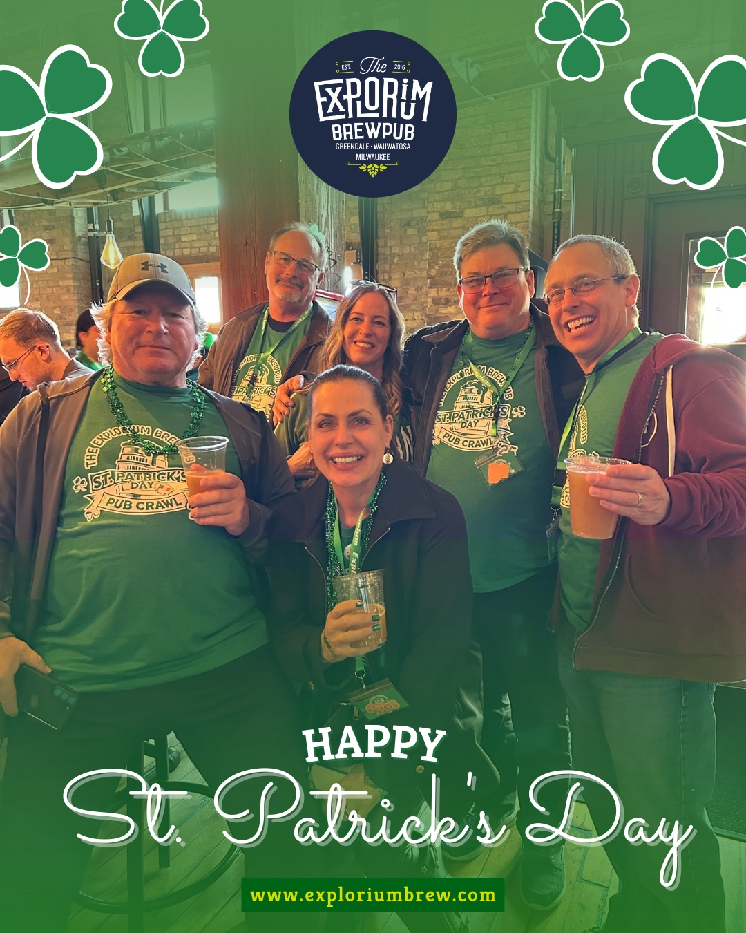 🍀 St. Patrick's Day brings the perfect excuse to gather friends, raise a frothy mug, and enjoy the lively buzz inside The Explorium Brewpub. With great beer on tap and plenty of laughs around the table, it's the kind of day that calls for another round.
Grab your crew, swing by The Explorium Brewpub on March 17, and toast to good company and great beer.
🌐 Click the link in the bio.
#exploriumbrew #exploretastediscover #supportlocal #visitmke #milwaukee #craftbeer #whiskeybar