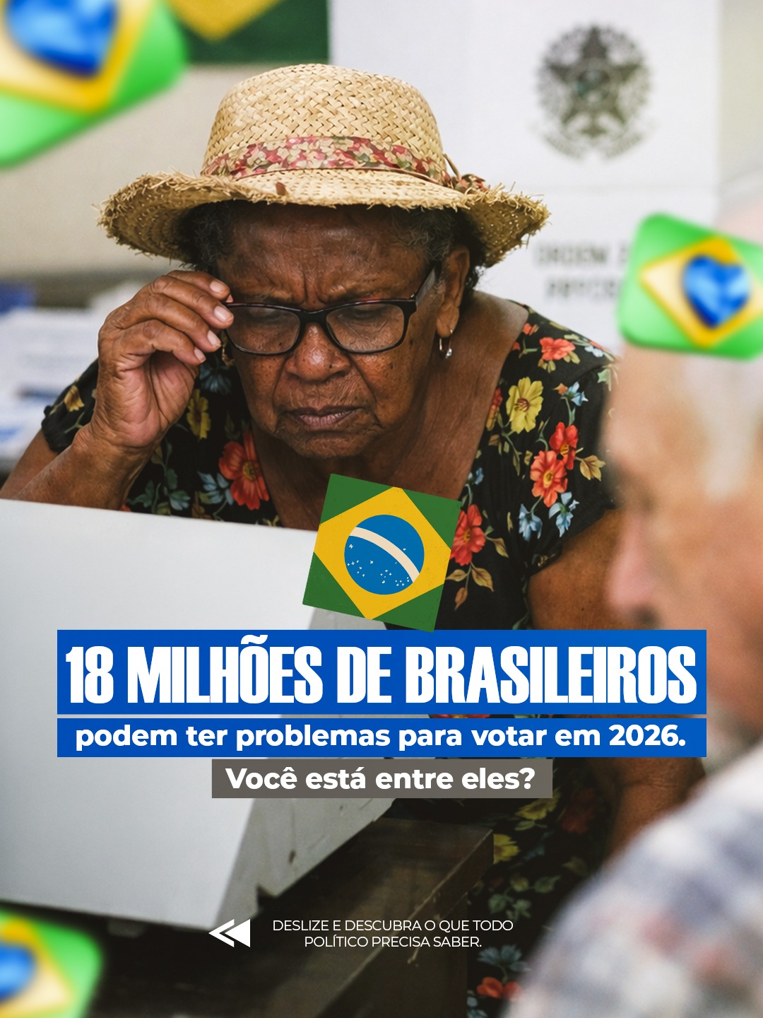 A biometria eleitoral é uma das tecnologias usadas para identificar o eleitor no momento da votação.
Hoje, cerca de 88% do eleitorado brasileiro já possui cadastro biométrico, mas milhões de eleitores ainda não registraram suas digitais na Justiça Eleitoral.
Você já tem biometria cadastrada? Deixe nos comentários.
#VMKTPolitico #BiometriaEleitoral #Eleições2026