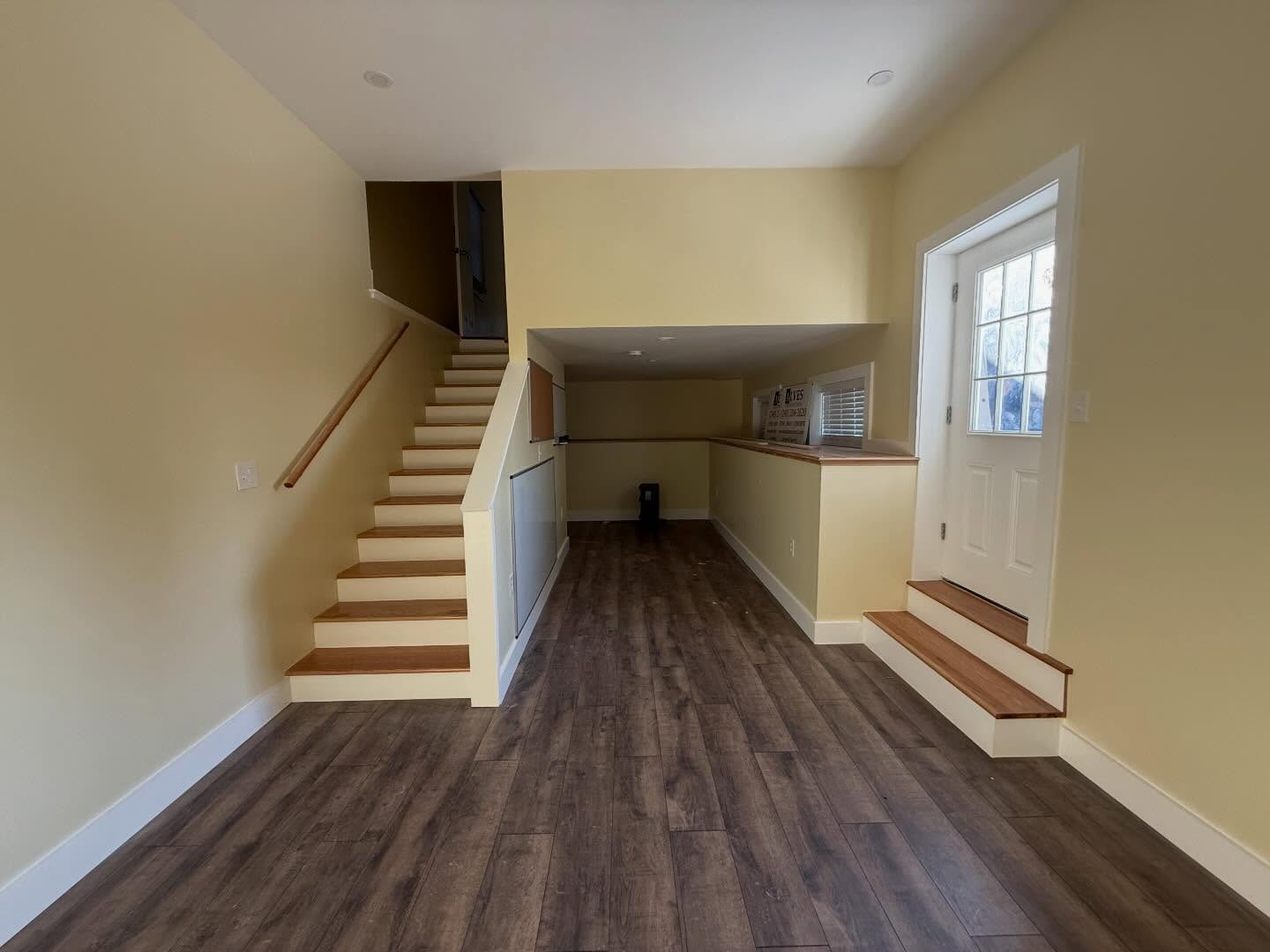 Interior division with a before and after.