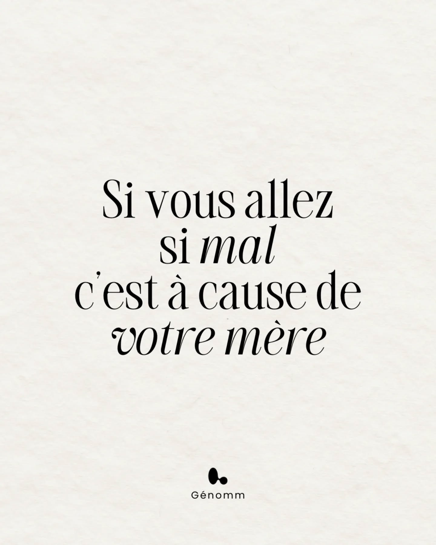 En psychogénéalogie, on apprend à relier, contextualiser, décrypter, observer et mettre en sens. Mais on n’apprend pas à dire : "je suis comme ça à cause de ma mère".
On apprend à comprendre que ce qui se joue aujourd’hui peut être le prolongement de mécanismes hérités, de loyautés invisibles, d’adaptations construites au fil des générations.
Si cette approche résonne, la formation en Psychogénéalogie et Analyse Transgénérationnelle vous ouvre une autre manière de voir, d’analyser et d’accompagner.
Rendez-vous chez Génomm 🔗