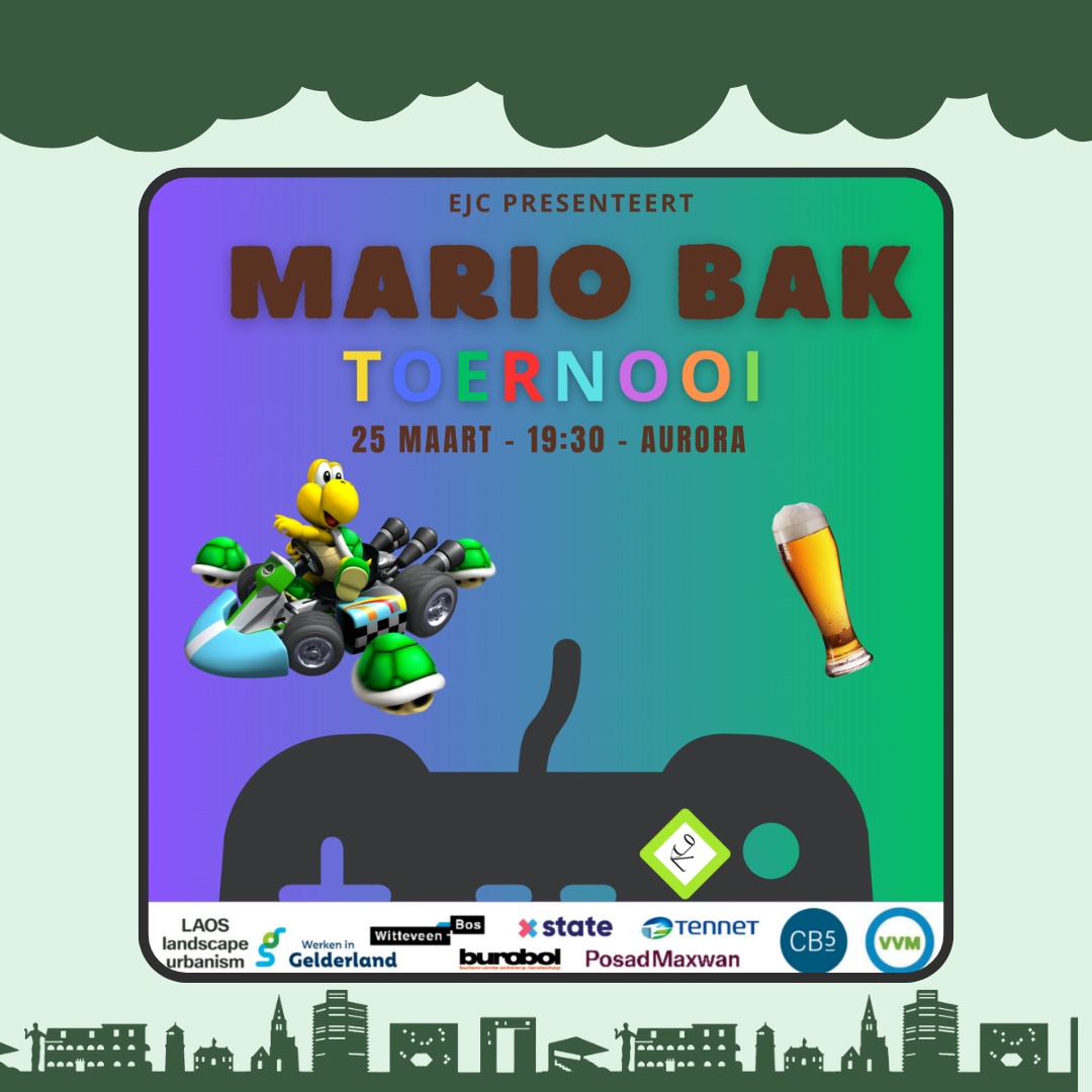 Hi-ho!
Tijd om een klassieker weer tot leven te brengen. Op woensdag 25 maart organiseert de EJC een Mario Kart toernooi zoals we dat als kind ook speelden, maar ditmaal met zowel een controller als een biertje in de hand. Het is van 19:30 tot 22:30 in B0521/B0525.
Kom gezellig langs!