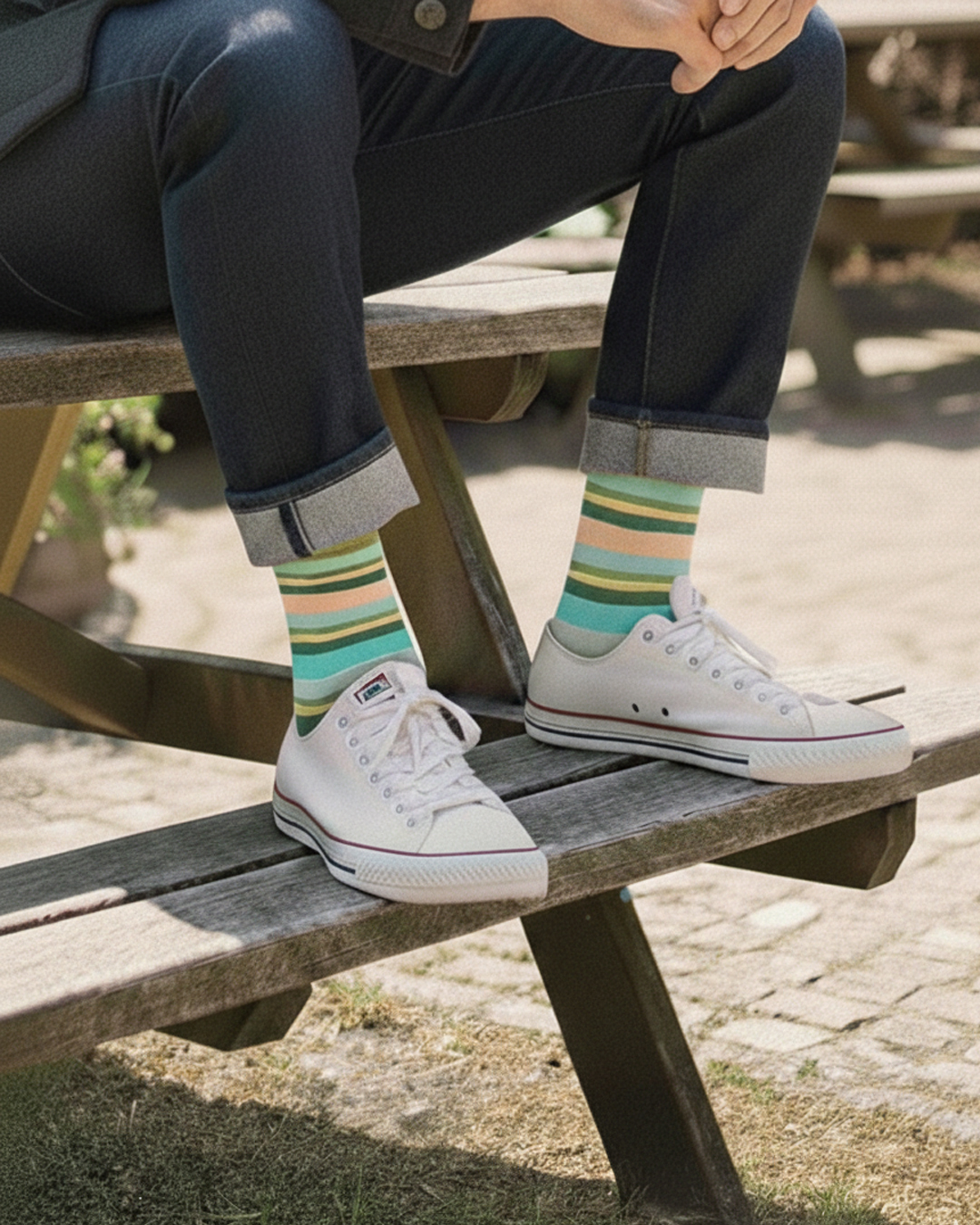 Jeans retroussés.
Baskets blanches.
Et le chaussettes qui transforment la simplicité en style.
Apportant du caractère même à la tenue la plus essentielle, avec naturel et personnalité.
#doredore https://www.boulevard-dore.fr/chaussettes-homme/371722-199187-product#