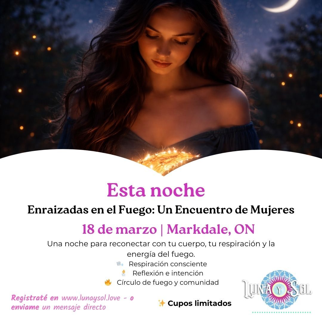 🔥 Enraizadas en el Fuego 🔥
Esta noche nos reunimos para respirar, compartir y conectar alrededor del fuego.
Un espacio para bajar el ritmo y recordar que no estamos solas.
#Mujeres #Respiración #Comunidad