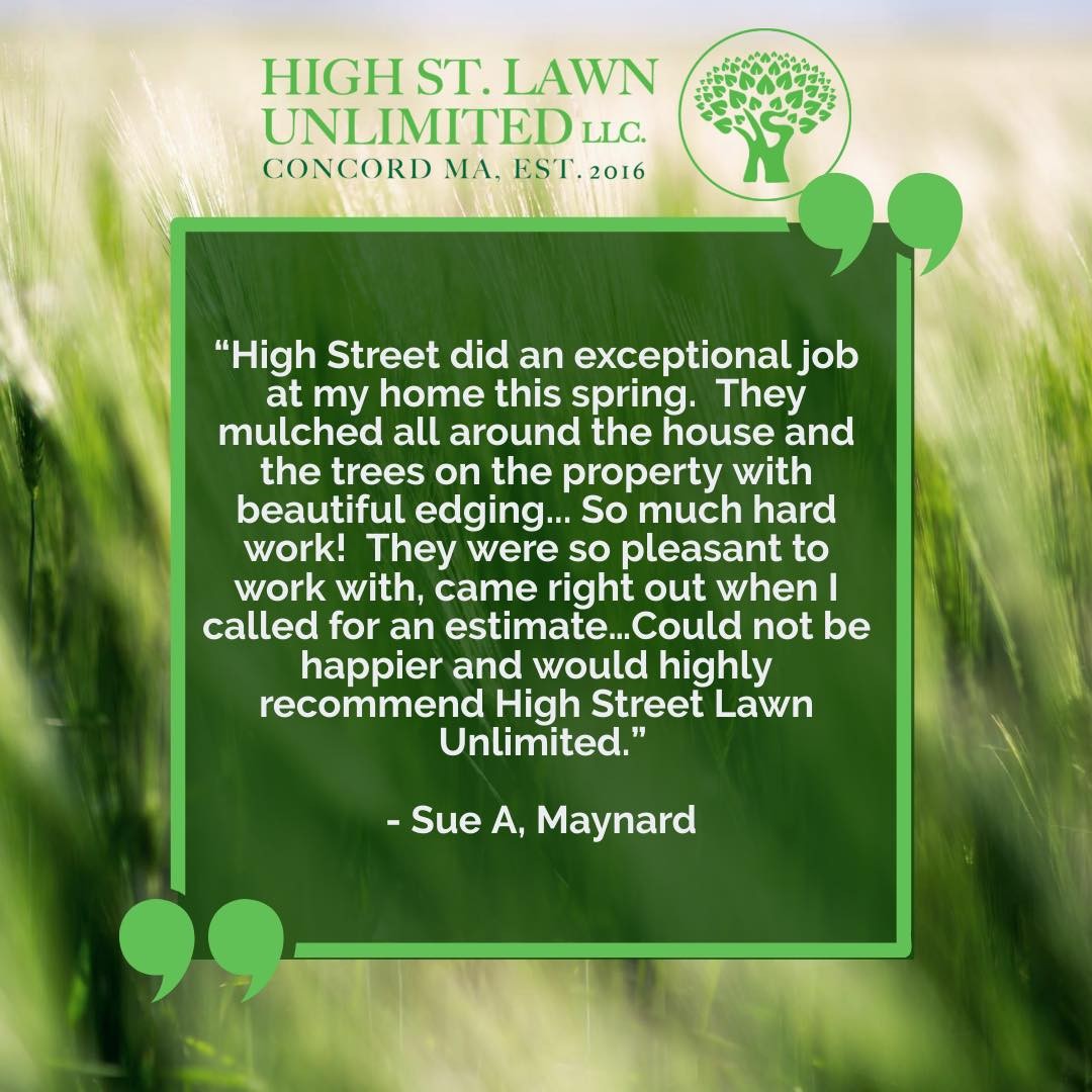 Customer appreciation post! Positive and thoughtful reviews like this are what drives our business. This support is awesome and incredibly valuable to us. So if we have performed a service for you in the past feel free to leave your honest feedback on Google! It would be greatly appreciated, Thank you so much!
#highstlawnunlimited #garden #hslu #landscaping #reviews #concordma #mulching #edging #gardenbed #happycustomer