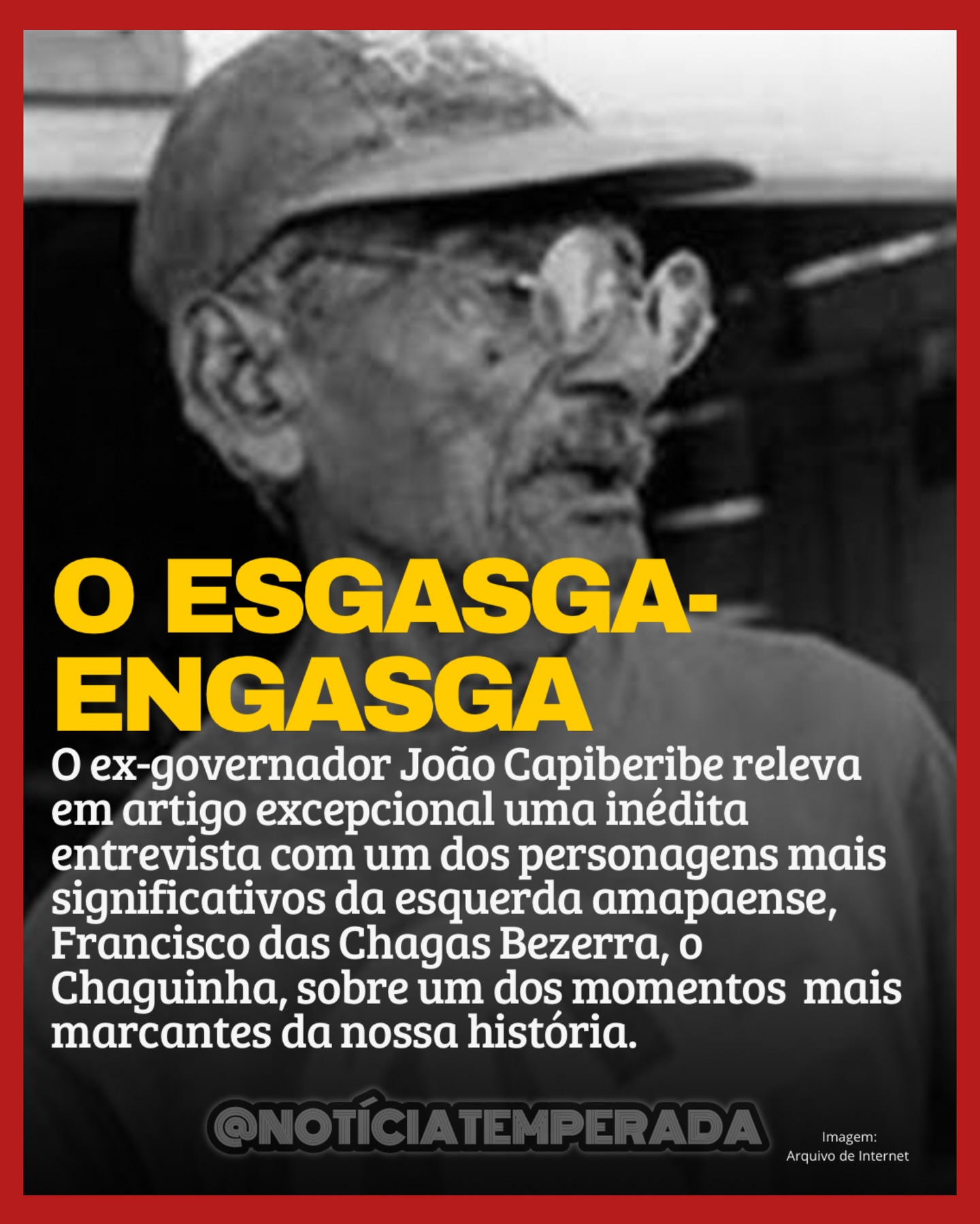 | Macapá/AP - Há histórias que o tempo tenta esconder — e esta é uma delas.
Em 1973, Macapá viveu dias de medo, silêncio e injustiça. O chamado “Engasga-Engasga” espalhou pânico, levou inocentes à prisão e deixou marcas profundas reveladas num artigo de @joaocapi , onde o leitor é convidado a conhecer essa história impressionante — um episódio real que mostra como o medo pode ser usado como instrumento de poder.
Uma leitura forte, necessária e impossível de ignorar, numa entrevista inédita que Capiberibe fez com um dos personagens mais marcantes e significativos na história política do Amapá.
Artigo completo em:
https://www.noticiatemperada.com/post/engasga-engasga-a-mentira-que-aterrorizou-macapá-e-prendeu-inocentes
Link na bio