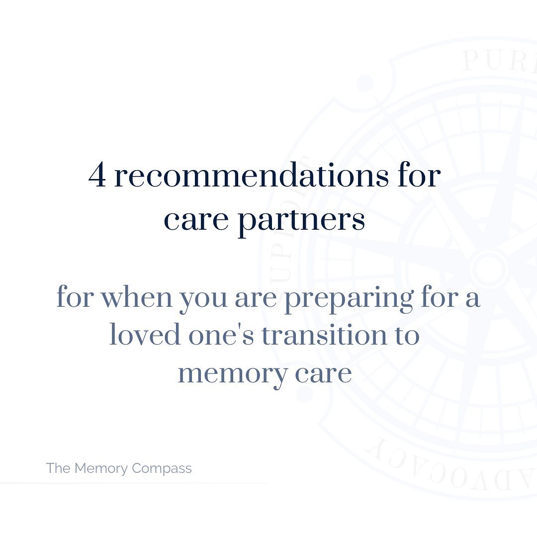 Transitioning a loved one from their home to an increased level of care is never an easy decision and tough waters to navigate. Some common recommendations I discuss with my clients when they are preparing their loved ones from a move are:
1.) Establish whom the point of contact is going to be. Numerous clients that I work with share with me that they don’t know who they should be talking to after working with the community staff with roles in marketing and admissions.
2.) Care plan meetings are an opportunity to come together with members of your loved one’s care team to discuss concerns, questions, care strategies, and other information concerning your loved one’s care. They typically include the director of nursing or assistant director of nursing, social services, unit manager, dietary, therapy team, and possibly the executive director and business office manager. It is ok to be proactive and request a care plan meeting to take place after a certain amount of time has passed since your loved one moved into their community. It is also your right to request a Care Plan meeting when you have concerns.
3.) This next one is something that I have every client I work with sit down and prepare and that is a list of areas where you have to provide cues and/or care for your loved one. Why? I have had too many clients who are told that their loved one is appropriate for Assisted Living after their loved one is “assessed” and then a month later are moved to Memory Care leaving the family in shock. Creating a list can be tedious but helpful for being upfront with the realities of the level of care your loved one needs in order to set everyone up for success.
4.) The community will have their own personal intake history or families may take time to create a beautiful memory book but the reality is that unfortunately the staff that have the most interaction with your loved one will likely rarely ever have time to see it. Having a 1 page quick reference can be so helpful! You can create your own today using our template! Find the link in our bio!
**PS - Our template is also perfect for SLPs and OTs to use with their patients!
#dementia #alzheimersawareness