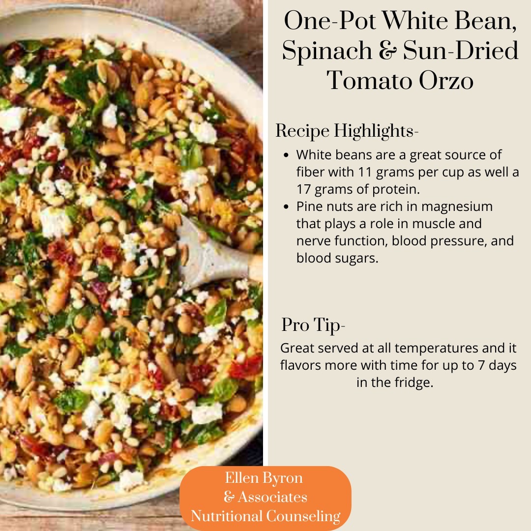 Recipe of the week!
This recipe is great for meal prep, full of plant based protein and fiber! This recipe can be great as a side or full meal.
It also fits great into the green mediterranean diet guidelines with unsaturated fats, plant based proteins, and nuts!
-
#dietitian #recipeoftheweek #greenmed #mediterranean #dietitianblogger