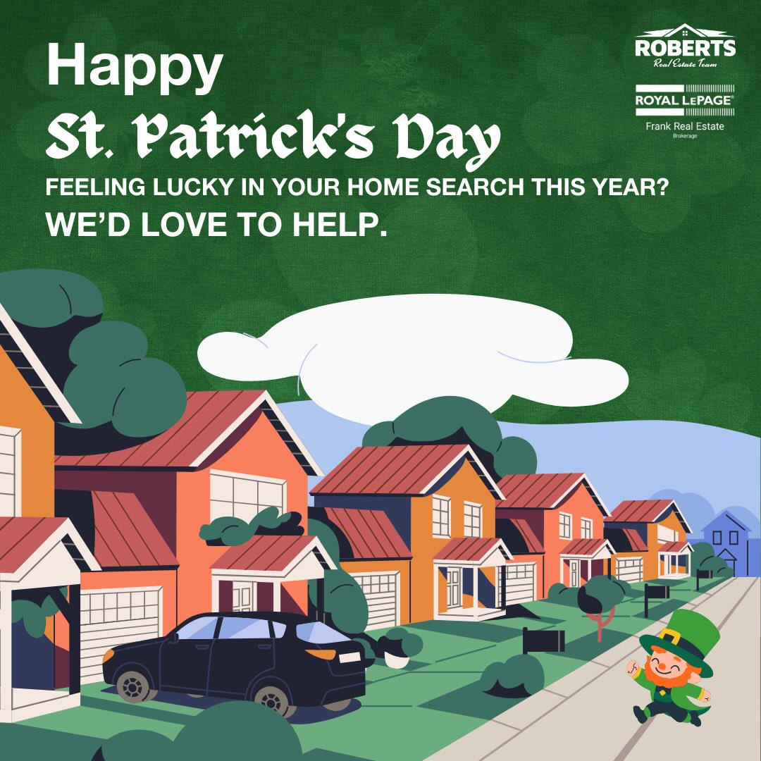 Wishing everyone a very happy St. Patrick’s Day! ☘️
Whether you’re celebrating with friends, family, or simply enjoying the start of spring, we hope your day is filled with good company and a little extra luck.
And if finding the right home is on your wish list this year… we’d love to help you discover it. 🏡
#StPatricksDay #TheRobertsTeam #LuckyToHelp #HomeJourney