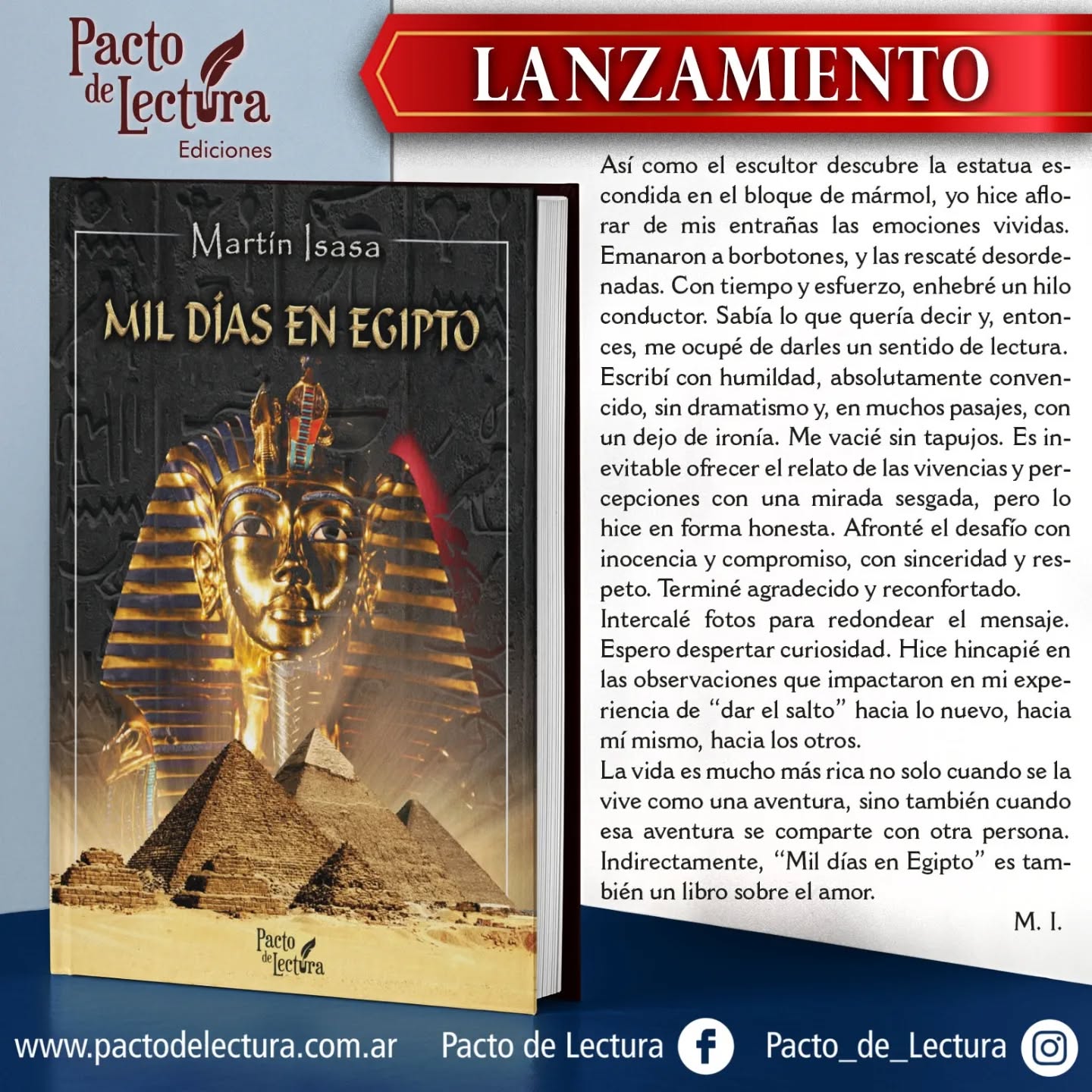 "Mil dias en Egipto" de Martín Isasa.
Noche de viernes en una hermosa presentación que da a luz nuestra editorial en @tierradelibros Gracias por el espacio amigos✒️📖👏
#egipto #egipto🇪🇬 #egiptotravel #egypt #egyptbooks