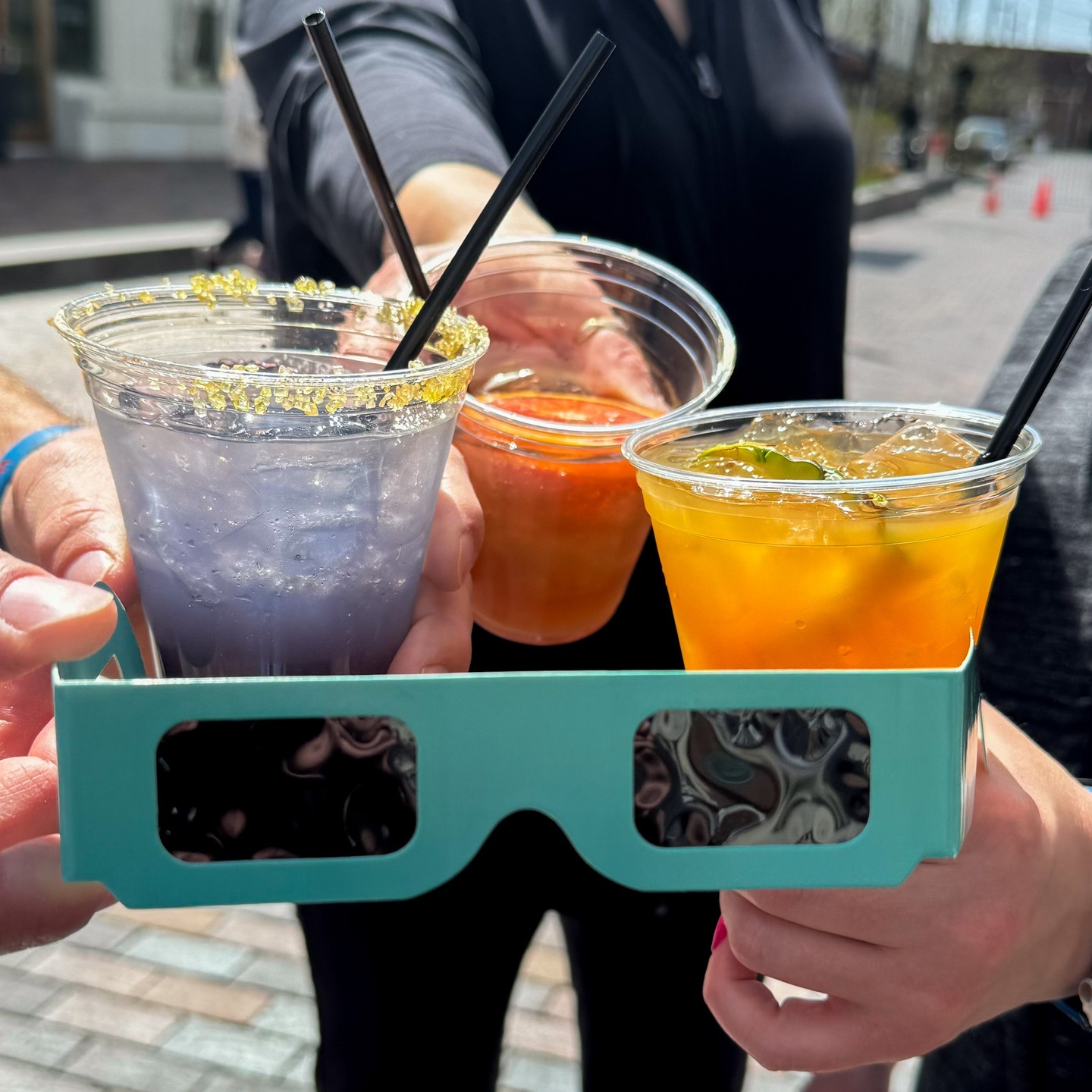 The eclipse is getting started, and so is the party on Carrollton Ave at BOTTLEWORKS & BEYOND! 🌒 🌓 🌕
Come on down and grab a pair of Eclipse District glasses before they're gone and cool off with eclipse drinks like the Glowing Red Sun Old Fashioned, Sun Spot and Oberon's Eclipse Citrus Wheat. With tarot card readings and special treasures from our pop-up vendors, it's about to be an unforgettable afternoon ✨
It's all happening now until 5pm here in the Bottleworks District!