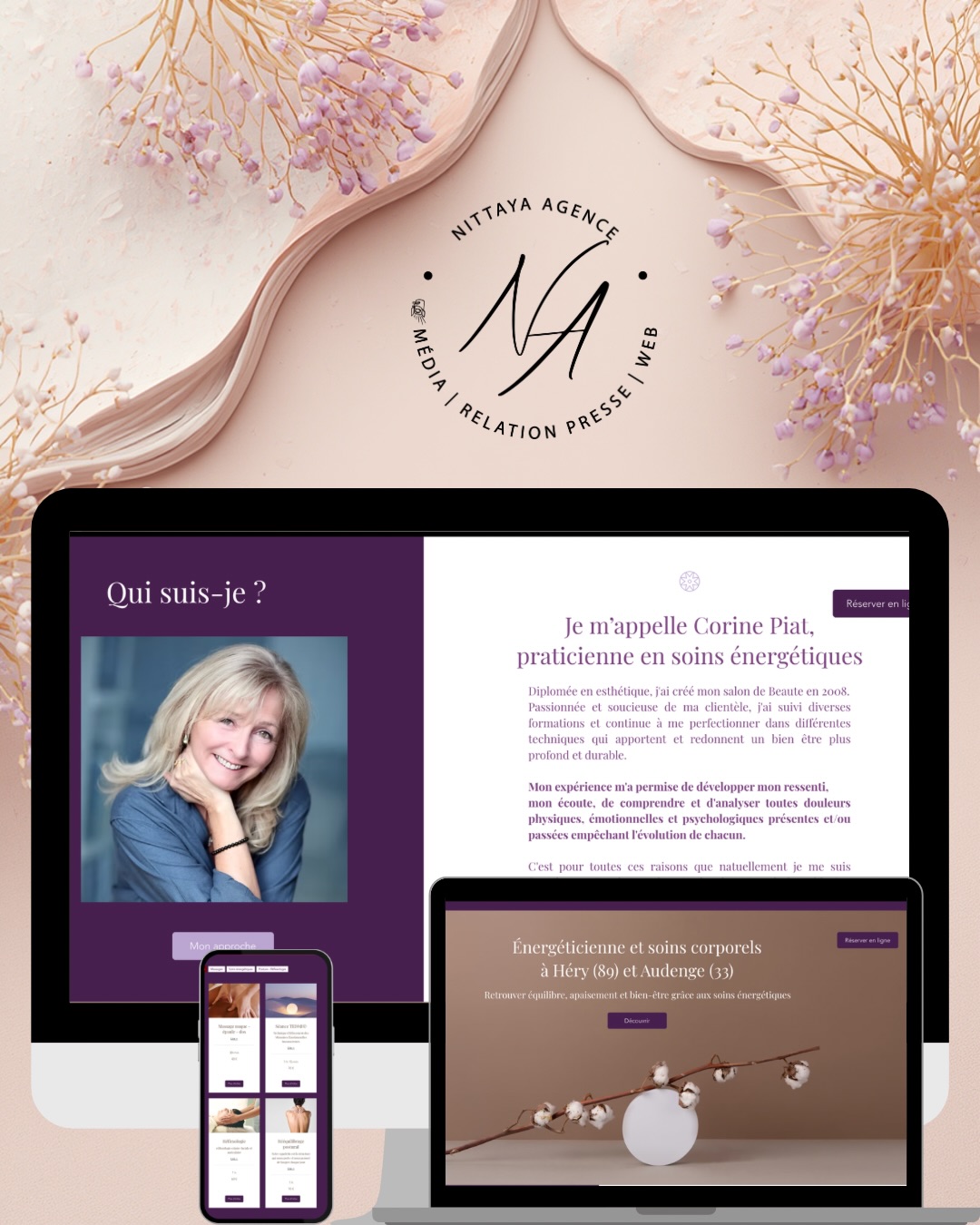 Un site web, c’est une vitrine.
Quand il est juste, clair et aligné… il raconte déjà beaucoup de la personne qui vous accueille.
Je suis heureuse de vous présenter aujourd’hui la refonte complète du site internet de @corine.nrgie -> Corine Piat, praticienne bien-être et en soins énergétiques.
Corine a été formée par @nathaliebalace à la technique TEDMI, une approche énergétique profonde qui s’inscrit dans son travail d’écoute du corps, des émotions et des mémoires.
Pour cette nouvelle présence en ligne, nous avons travaillé sur plusieurs piliers essentiels :
• Un shooting photo professionnel réalisé avec mon partenaire photographe @crisnoe_photographer pour révéler toute sa beauté et douceur.
• Un site conçu sous Wix, entièrement responsive, pour une navigation fluide sur ordinateur, tablette et mobile.
• Une structure claire et rassurante, respectant les obligations juridiques et la conformité réglementaire indispensables pour les praticiens du bien-être.
• La possibilité de découvrir ses deux cabinets et de prendre rendez-vous via un formulaire personnalisé.
Un site simple, élégant et surtout fidèle à son image.
Je profite également de ce post pour remercier @nathaliegabril et Nathalie Balacé pour cette belle rencontre avec Corine, lors du festival « On ne vous demande pas d’y croire ».
Comme souvent dans la vie… certaines rencontres arrivent exactement au bon moment.
Merci encore @corine.nrgie pour ta patience et confiance dans ce projet digital.
🔗 Découvrir son site :
https://www.corine-piat.fr/
