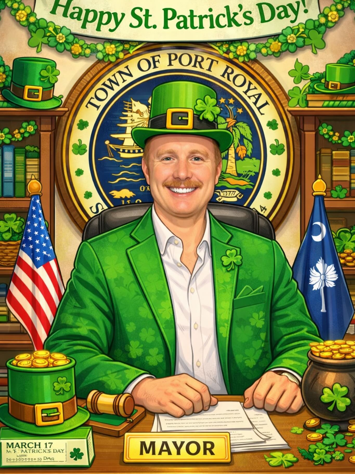 From one Irishman to all the wonderful people of Port RoyalâHappy St. Patrickâs Day! âď¸
May the Lord bless you with warmth in your home,
love in your heart,
peace in your soul,
and joy in your life.
Wishing you and your families a safe, happy, and blessed St. Patrickâs Day!