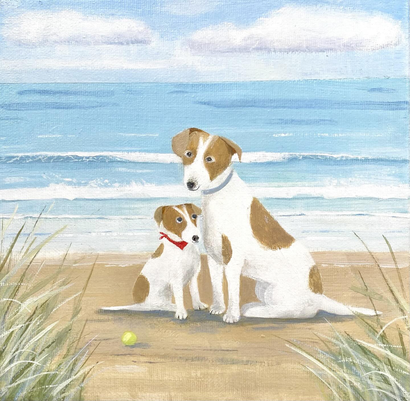 A Mothers Day walk on the beach? 🩵 😁
Happy Mothers Day ✨ 🌼 to all the dear Mums (and dog mums) this weekend!☺️ x
.
.
.
.
#mothersday #mothersdaygifts #walkthedog #dogpainting #jackrusselmoments
