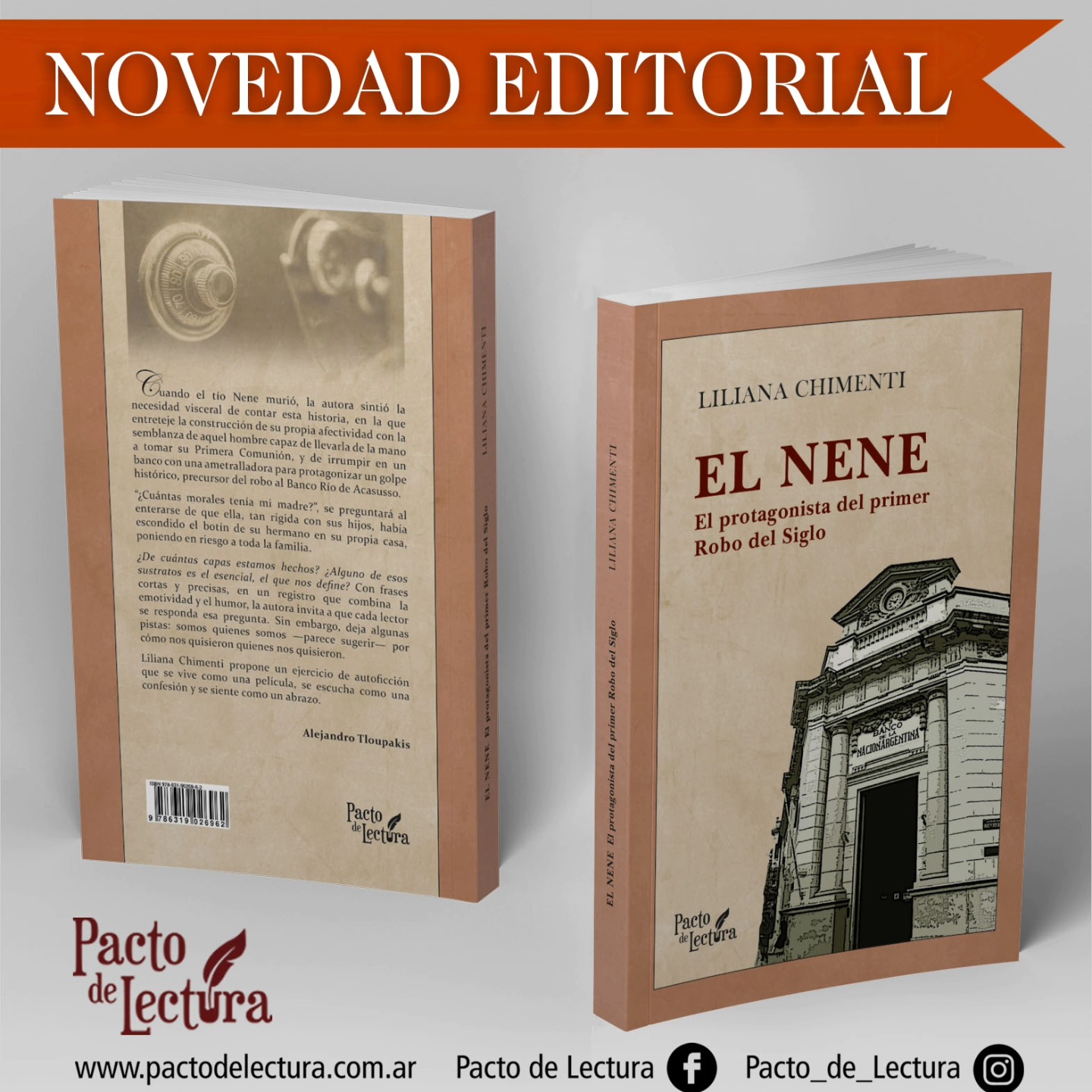 ✒️LANZAMIENTO Editorial y presentación hace unos días junto a @lilianachimenti y su obra "EL NENE. El protagonista del primer robo del siglo"📕
#elrobodelsiglo #elrobodelsiglonetflix #nuevolibro #novedadeditorial