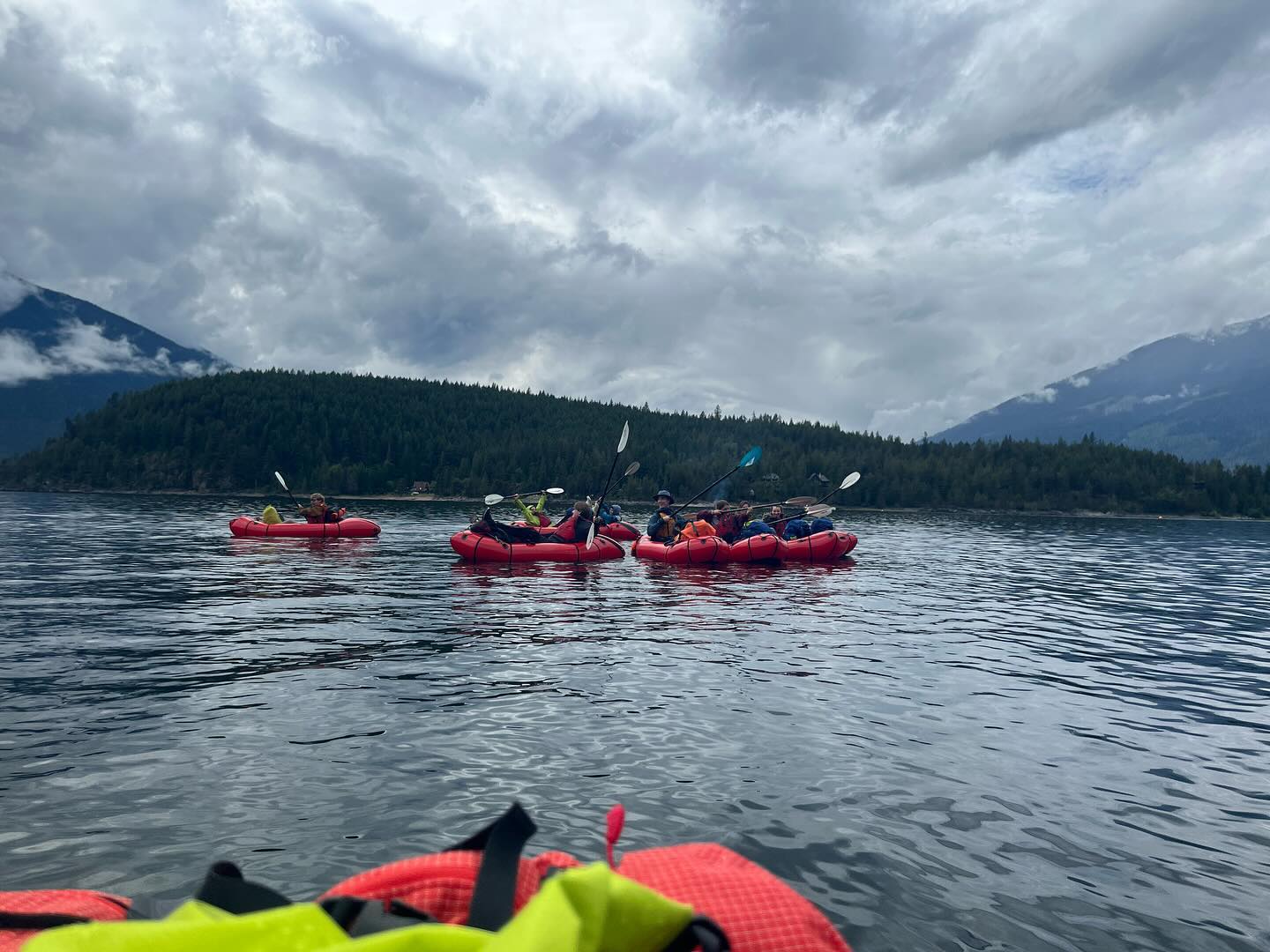 What a blast! #yetioutdoorprogram at Pilot Bay Provincial Park for a weekend of camping and pack rafting.