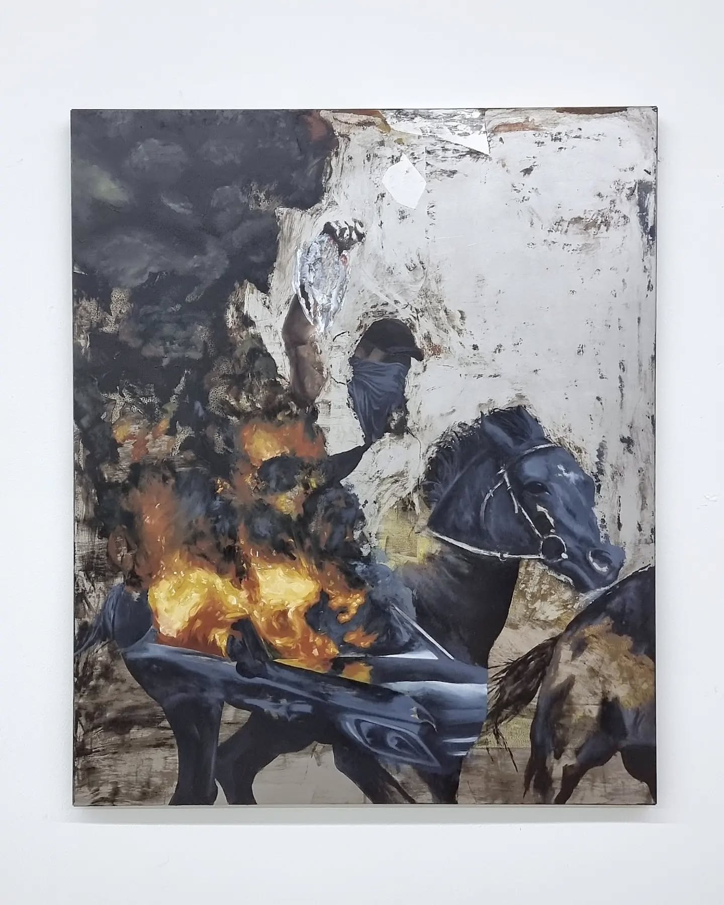 "Gewalt und Ästhetik I"
oil/aluminium
120 x 100 cm