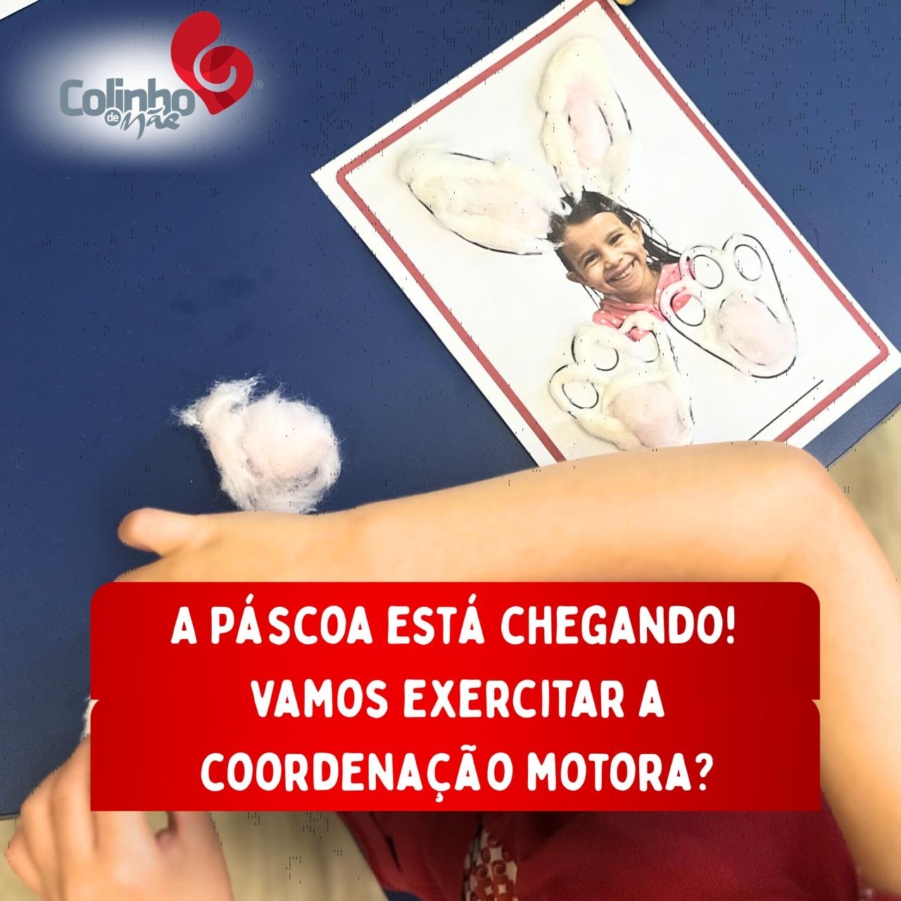 A Páscoa está chegando por aqui! 🐰
Nesta atividade, as crianças trabalharam a coordenação motora de forma lúdica, preenchendo os coelhinhos com algodão e participando de cada etapa da criação.
Além da diversão, momentos como esse estimulam concentração, percepção tátil, criatividade e autonomia.
Porque aprender também acontece nas pequenas experiências do dia a dia. ✨
Na Colinho de Mãe, cada atividade é pensada para desenvolver habilidades importantes respeitando o tempo e a infância de cada criança.
Quer conhecer nossa proposta pedagógica?
Agende uma visita.
🏫 Creche Escola Colinho de Mãe
👶 Educação Infantil
📍 Quadra 08, Conjunto F, Lote 47, Sobradinho/DF
📲 WhatsApp: (61) 99147-5825