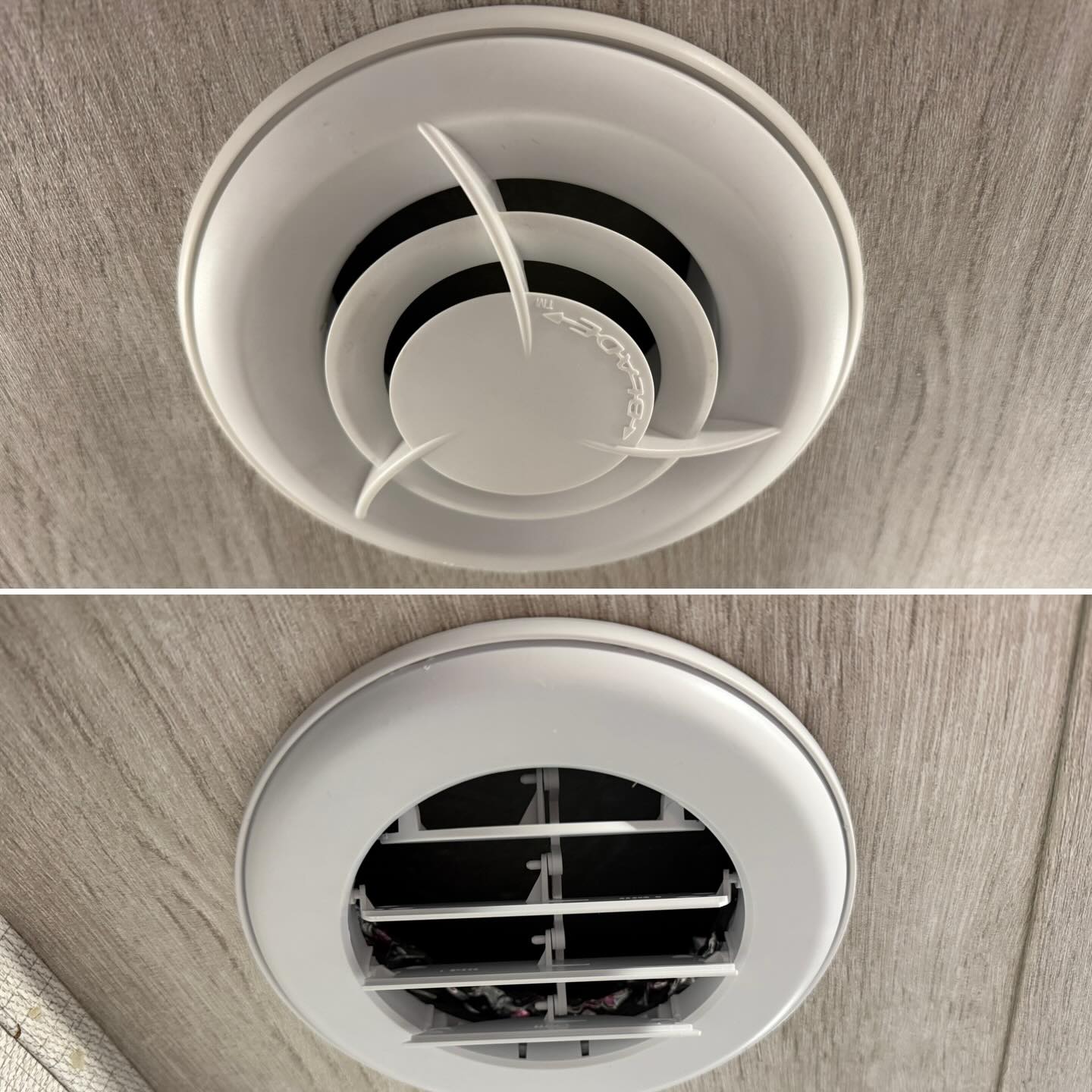 Our Keystone Cougar 316RLS has these, what I’m calling, omnidirectional A/C vents (top photo) which we are not fans of. After a little searching, I found a directional vent (bottom photo) which fit perfectly! Now we can direct the air flow where we want it, and even close the vent if needed. Super simple change out, and I think it’s a nice upgrade!
Which vents does your rig have? Do you have the omnidirectional ones? If so, how do you feel about them?
#rvlife #homeonwheels #lifeontheroad #rvliving #rvremodel