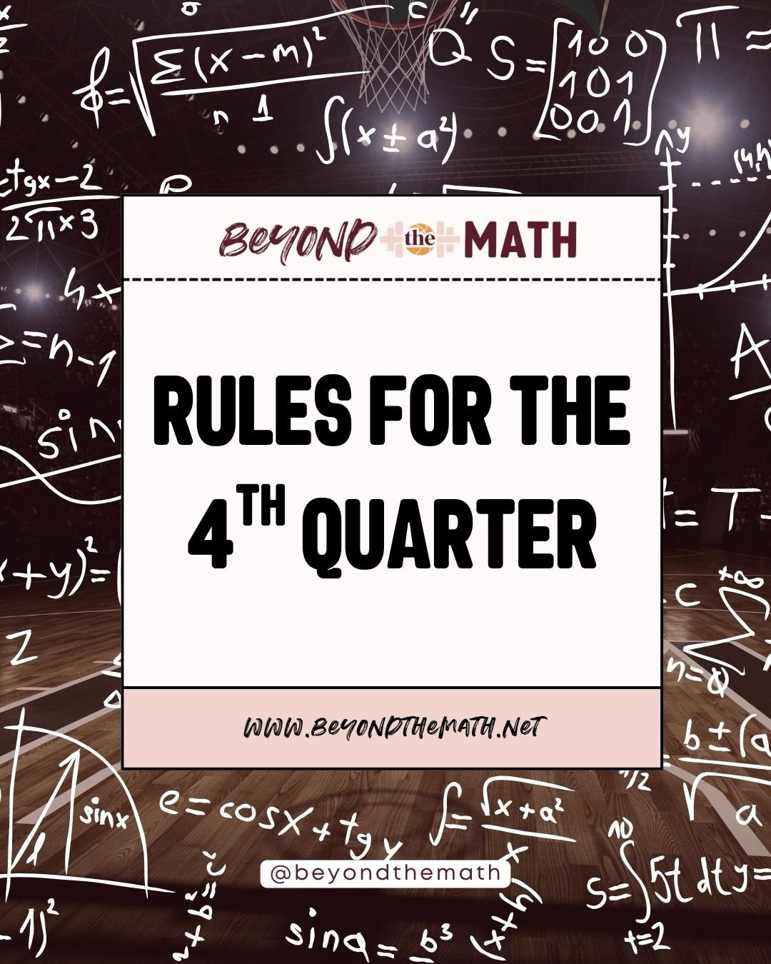 We’re officially in the 4th Quarter of the school year, and this is where the game is won or lost. 🏀📉
In basketball, the 4th quarter isn’t about who is the most talented; it’s about who has the most discipline when the fatigue kicks in. In the classroom, the 4th nine weeks is exactly the same.
The “Spring Fever” is real, the testing pressure is mounting, and the variables are shifting. But as a teacher, you don’t lower the hoop just because the team is tired. You tighten the strategy.
Protect the Peace: My mental health is the lead variable. If the coach is burnt out, the team loses direction.
Trust the Training: We’ve done the work since August. The foundations are there—now we just execute.
Finish the Play: We don’t coast to the finish line. We run through it.
If you’re feeling the “4th Quarter” grind, remember: the math always favors the consistent. Let’s finish this year with the same elite standard we started with.
.
.
.
#BeyondTheMath #4thQuarter #TeacherLife #CoachMindset #Algebra1Teacher