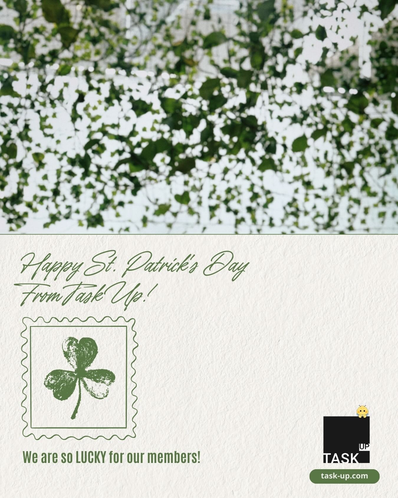 Feeling extra lucky 🍀✨🌈
Head to members.task-up.com to join our community today!
#happystpattysday #coworking #workshop #philly #smallbusiness