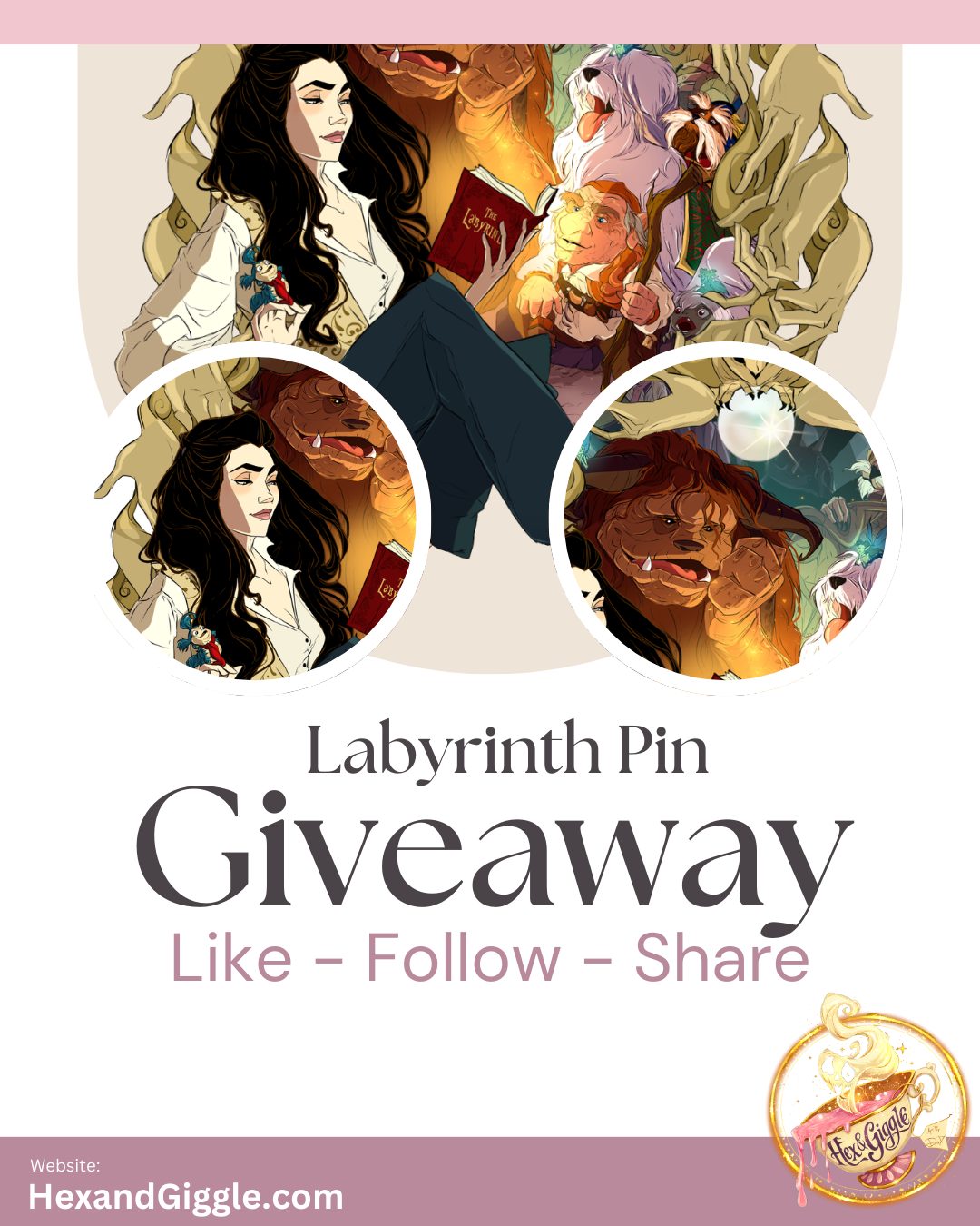 Good morning, pin goblins! We’re giving away one of our new Labyrinth enamel pins to one lucky winner!
Here’s how to enter:
1️⃣ Like this post
2️⃣ Follow our account
3️⃣ Share this post to your stories (and tag us so we can see it!)
- Tag your friends in the comments for ONE extra entry!
That’s it!
Giveaway closes March 24th at 10am, PST.
Winner will be announced in our stories.
Good luck, Pin Goblins!
#PinGiveaway #EnamelPinCollector #PinCommunity #HexAndGiggle #LimitedEditionPins