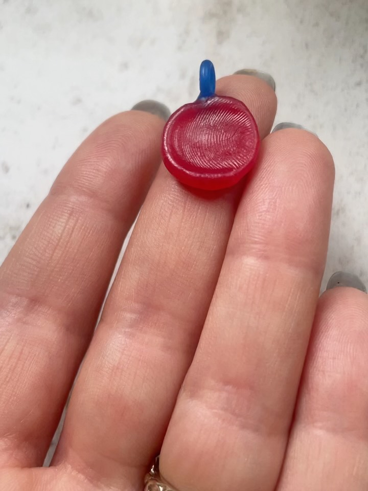 Wax imprint into a sterling silver fingerprint necklace ✨