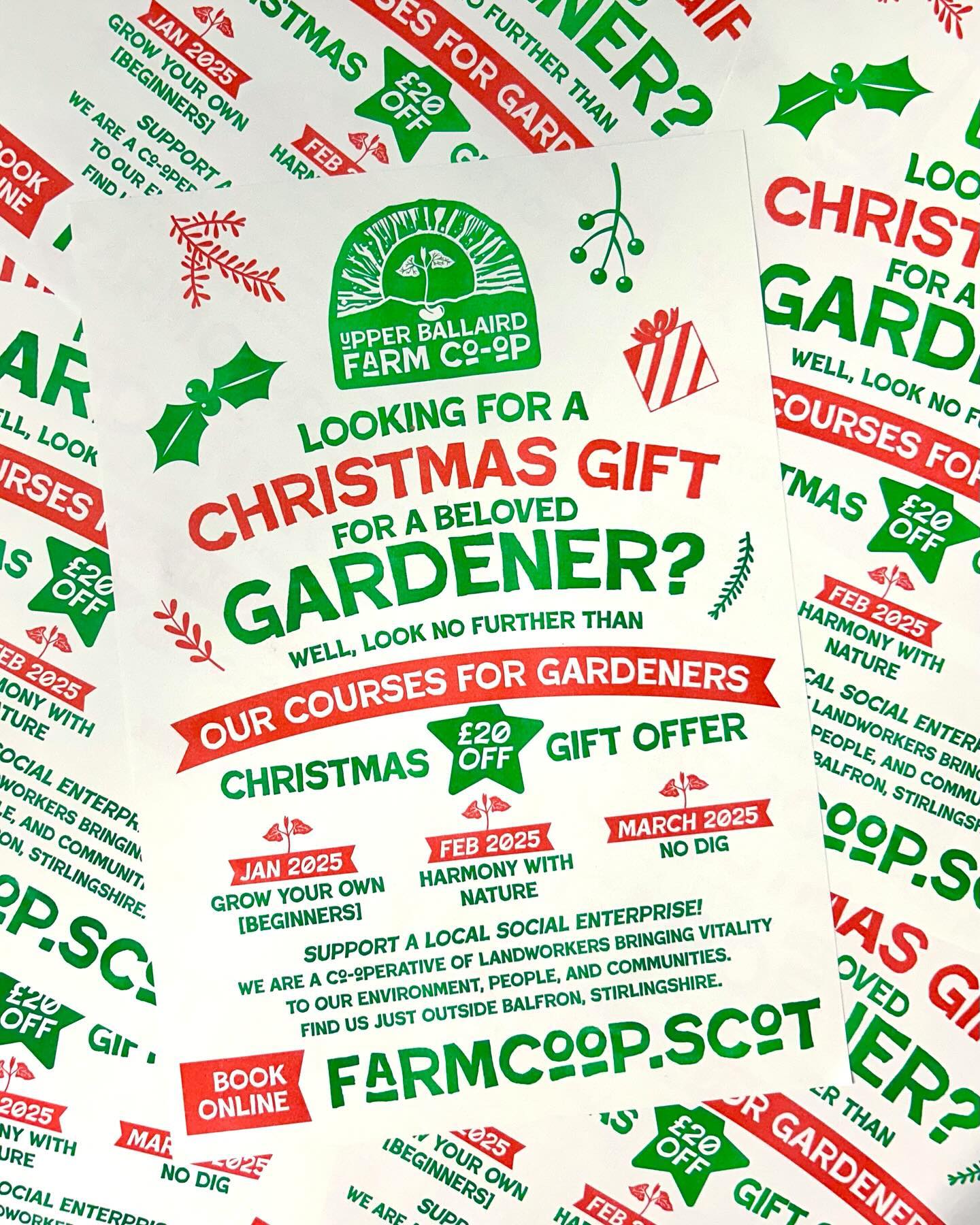 // JUST PRINTED // ❤️🌈 Loving these new #riso printed posters we’ve created for @upperballaird to promote their ‘Courses For Gardener’s’ workshops at the farm next year. The print and paper colours are stunning, thank you to the brilliant @risottostudio for printing these tactile and vibrant prints using the highly energy efficient and sustainable #risograph printing process.
If your out and about around Glasgow, Milngavie, Bearsden, Stirling or rural Stirlingshire then keep your eyes peeled and you might spot a poster.
Visit @upperballaird to book a workshop in 2025 - the perfect Christmas gift for the beloved gardener in your life (especially with £20 off)!
#graphicdesign #riso #posterdesign #printdesign