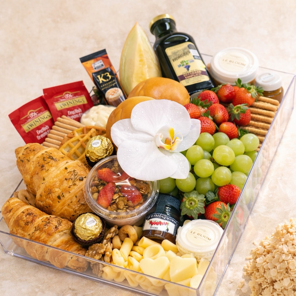 Nosso Box Café da Manhã Gourmet Vegetariano foi pensado para transformar a manhã em um momento especial. ✨
Uma combinação equilibrada de sabores, texturas e delicadeza, apresentada em uma bandeja de acrílico, que traz ainda mais charme e sofisticação à mesa.
🌿 Uma seleção especial com opções vegetarianas, preparada para proporcionar leveza e muito sabor.
Nesta deliciosa experiência você encontra:
• 2 Croissants
• Pães do Dia com Potinho de Requeijão Cremoso
• Torradinhas com Potinho de Geleia Francesa St. Dalfour
• Seleção de Queijos: Queijo Prato, Mini Corações de Muçarela e Queijo Fresco
• 2 Waffles acompanhados de potinho doce de sua escolha (Doce de Leite ou Mel ou Nutella)
• Yogurt de Baunilha com Granola e pedacinhos de Morangos
• Frutas Frescas: Morangos, Uvas e Mamão com Granola
• Mix Nuts com Nozes, Castanhas e Frutas Secas
• Mix de Biscoitos Crocantes
• 2 Bombons Ferrero Rocher
• 2 Sachês de Chá Twinings
• Bebida (Suco de Uva Integral Casa São Bento ou Frappuccino Starbucks)
• Flores do Dia - para um toque delicado e encantador
Acompanha também um delicado cartão para sua mensagem especial, tornando o momento ainda mais único.
Finalizado com um elegante laço de fita de cetim, que deixa a apresentação ainda mais charmosa.
Uma seleção cuidadosamente preparada para servir duas pessoas, perfeita para compartilhar momentos especiais.
Mais do que um café da manhã…
uma experiência para começar o dia com sabor, carinho e elegância. 💖