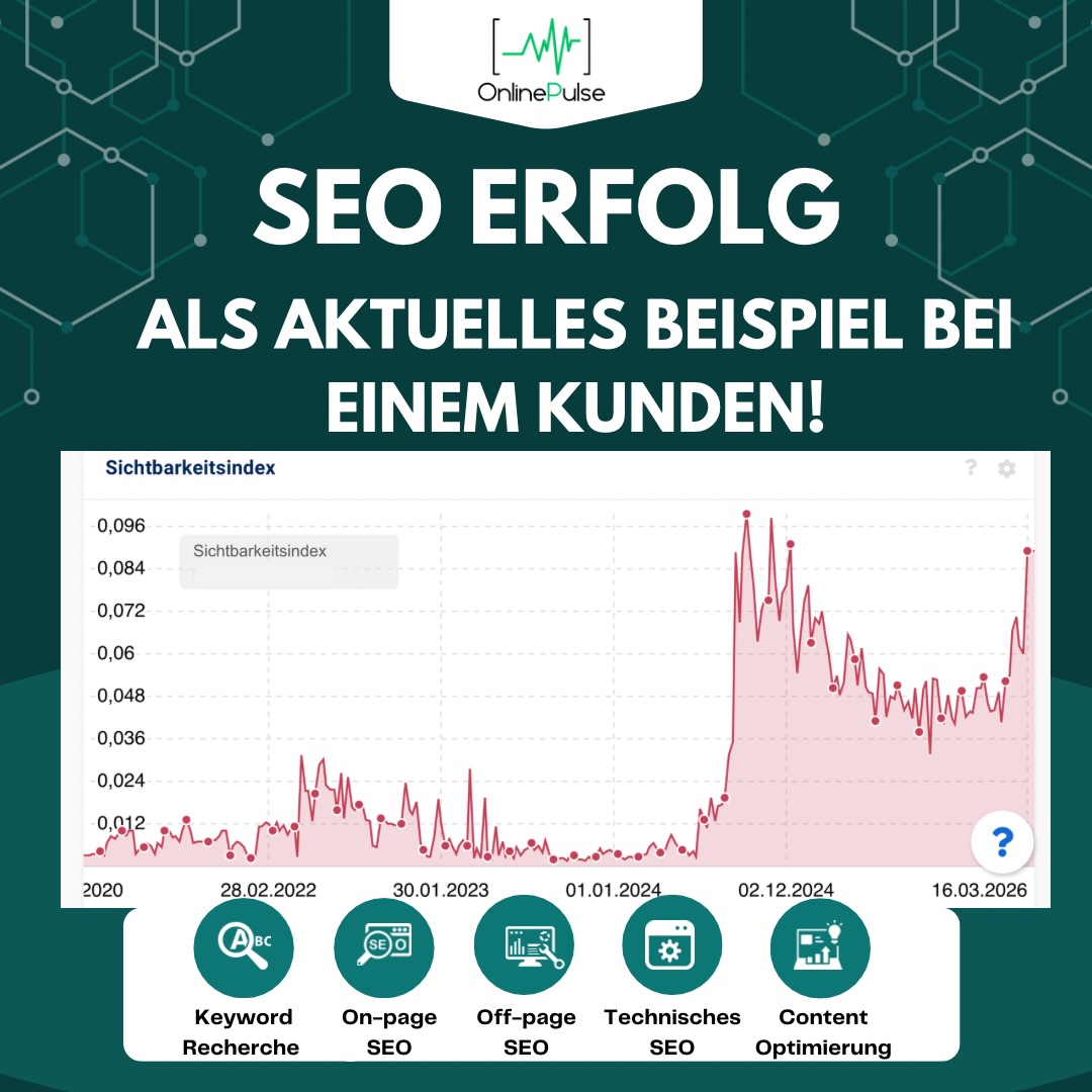 📈 Sichtbarkeit kennt nur eine Richtung: nach oben.
Dieser Graph zeigt den aktuellen Sichtbarkeitsanstieg eines Kundenprojekts. So sieht das Ergebnis aus klarer Strategie, datenbasierter Optimierung und kontinuierlicher SEO-Arbeit.
Was hinter dieser Kurve steckt:
✔️ Saubere Keywordstrategie
✔️ Technische SEO-Optimierung
✔️ Hochwertiger Content
✔️ Kontinuierliche Analyse & Anpassung
Das Ergebnis? Mehr Rankings. Mehr Reichweite. Mehr Kunden.
SEO ist kein Zufall – es ist das Resultat aus der richtigen Strategie.
Wer langfristig wachsen will, braucht nachhaltige Sichtbarkeit.
#seo #sichtbarkeit #onlinewachstum #digitalmarketing #seostrategie contentmarketing