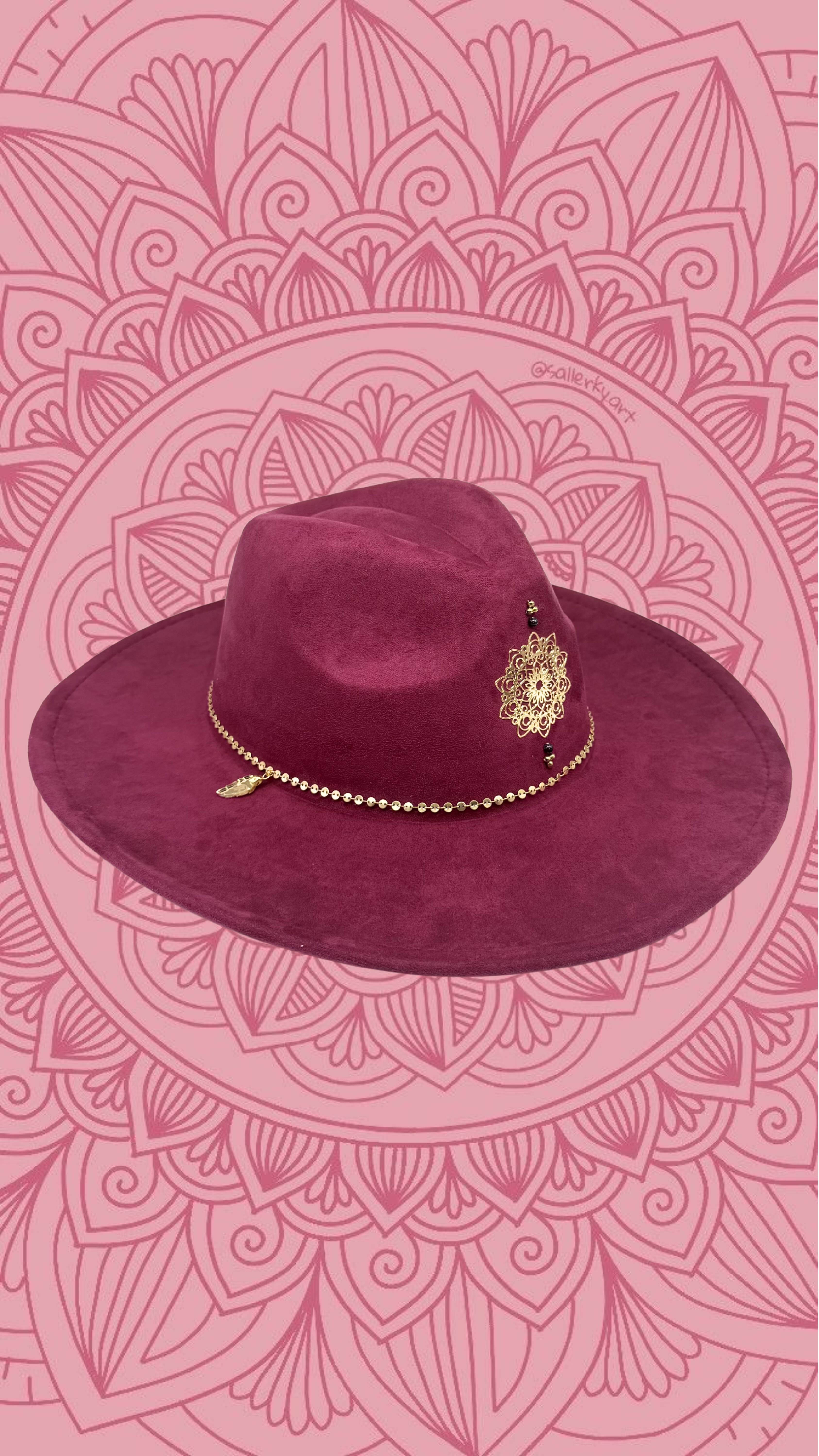 Le chapeau personnalisé de Élodie avec l’ornement Mandala 🩷✨ #rubambelle #chapeau #chapeaux #rubambellechapeau #hatstyle
