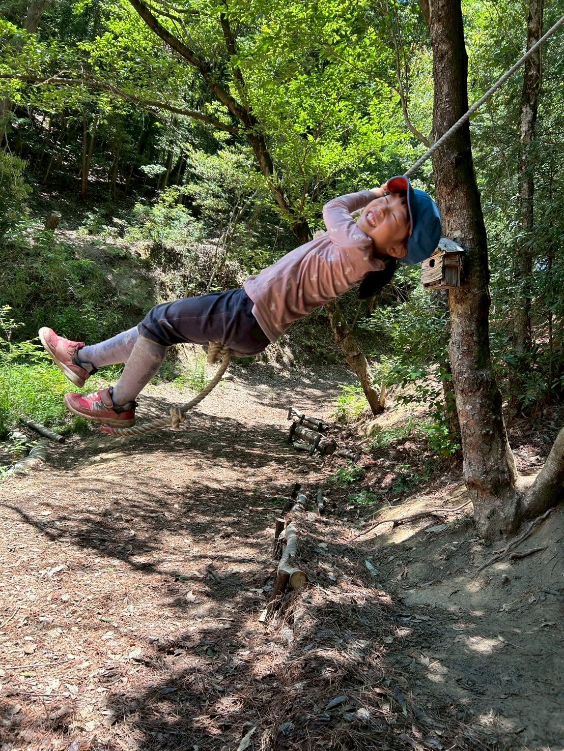 巣立ち
3月12日に行われた修了式で、年中hが、森のたまごを巣立ちました。
「1年ちょっとしか森のたまごに通えないけれど、ここで育って欲しい」と言う、母の強い思いで、hは森のたまごにやってきました。
劇団員かと思うほど、リアルな動きの犬ごっこ。
ロープ使いはお手のもの。空中ショーをみているかのようなターザンロープ。
嬉しい楽しいことがあれば、花がパッと開いたような笑顔が咲く。
自分の思いと違ったり、お母さんに甘えたいときには、思いーっきり泣く。清々しいほど透き通った泣き声。hの泣き声は、お山に生きる命たちの栄養になっていそうだよ。
大人になると、理性という殻で隠してしまいがちな、自分の気持ち。自分の気持ちを素直に表現していいんだよ、表に出していいんだよと、私に教えて