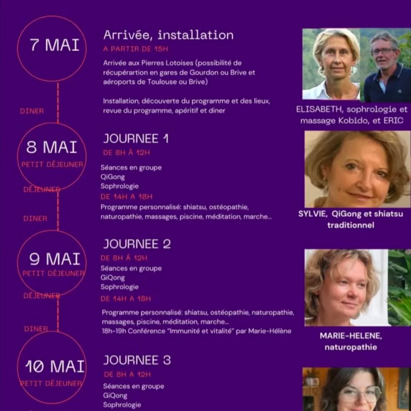 Contactez-nous ! Il reste quelques possibilités d'hébergement
French and English speaking visitors are welcome