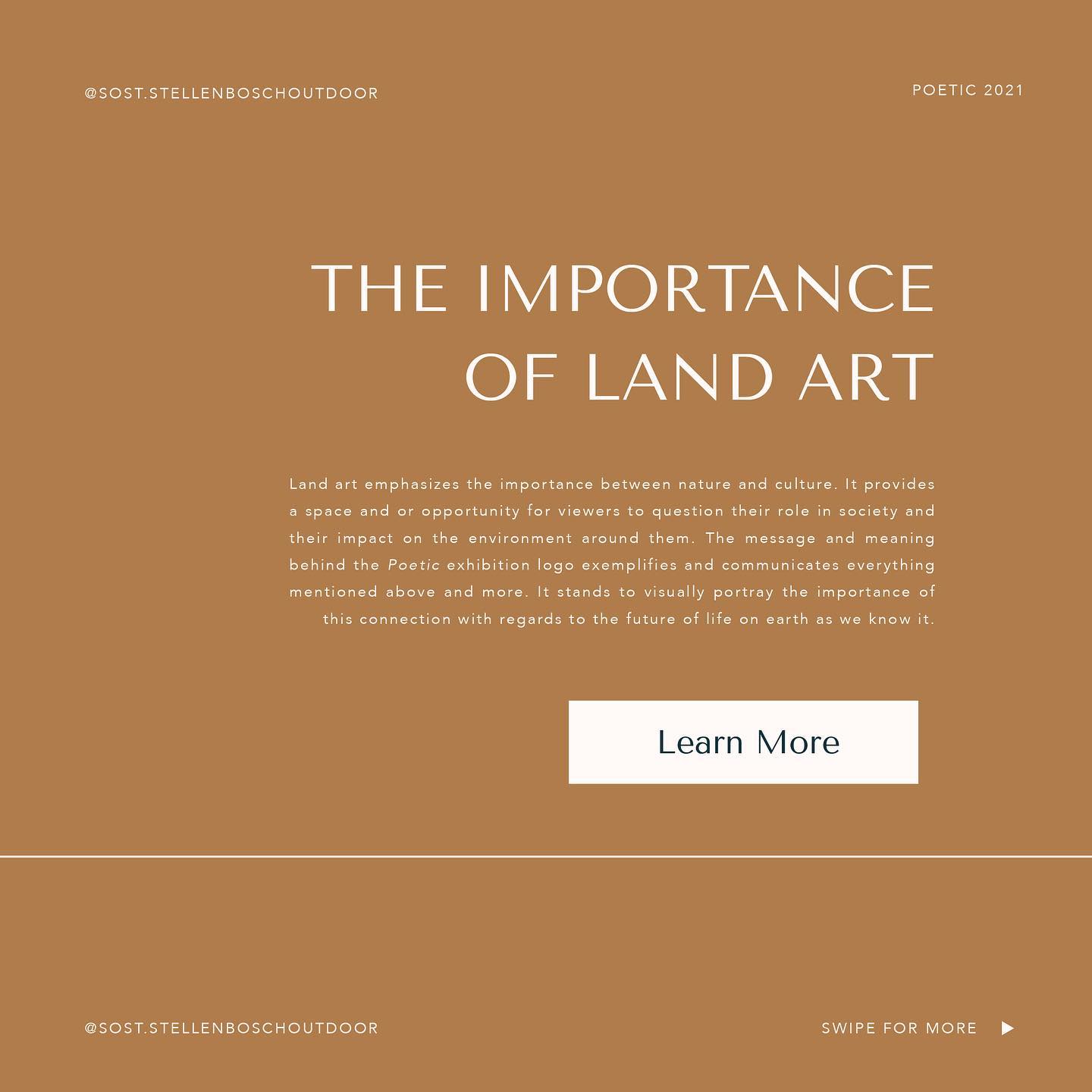 Land Art emphasizes the importance of the relationship between nature and culture, or between humans and the environment.
Read on to find out a bit more about land art itself and how our Poetic Logo design communicates our message about this significant relationship!
Logo design by -> @design_with_belle
.
.
.
.
.
.
#poetic #outdoorlandart #earthart #naturalart #contemporarysculpture #artexhibition #supportlocal #supportstellenbosch #sost #emphemeralart #landartists #artiunstallation #environmentalart #contemporaryart #southafricanartists #art #nature #sculpture #design #artoftheday