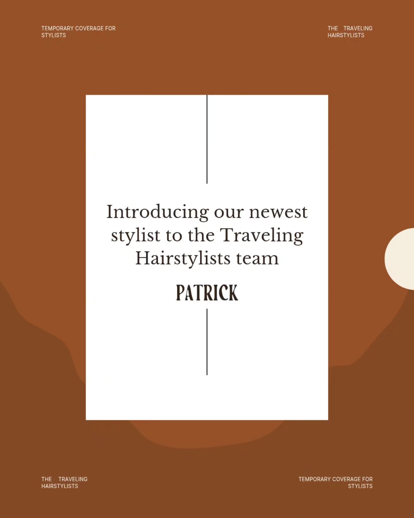 We are so excited to welcome Patrick to the Traveling Hairstylists team!👏
Patrick is currently based out of Colorado with over 10 years of experience with both hair and makeup.
We can't wait for Patrick to bring his skills of precision cutting, coloring, and true artistry to future contracts. With salon expertise and production set experience, he is truly all about enhancing your appearance so you feel your best.
Welcome to the team Patrick!