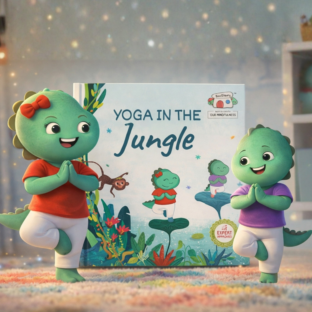 🌙✨ A calmer way to end the day…
Tonight, pick up Yoga in the Jungle and turn bedtime into a gentle wind-down ritual. 🦕
Read the story, try a few simple yoga poses, and take a few deep breaths together. Just a few mindful minutes can help little bodies relax and busy minds slow down — making sleep come a little easier. 💛
Because sometimes the best bedtime routine is a story, a stretch, and a calm breath.
#DinoStaury #BedtimeStories #KidsYoga #MindfulParenting #CalmBedtime #StorytimeMagic
