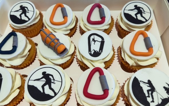 Climbing inspired cupcakes for a birthday celebration 🥳 #cupcakes #birthdaylove #climbingcupcakes #happybirthday #sayitwithcake