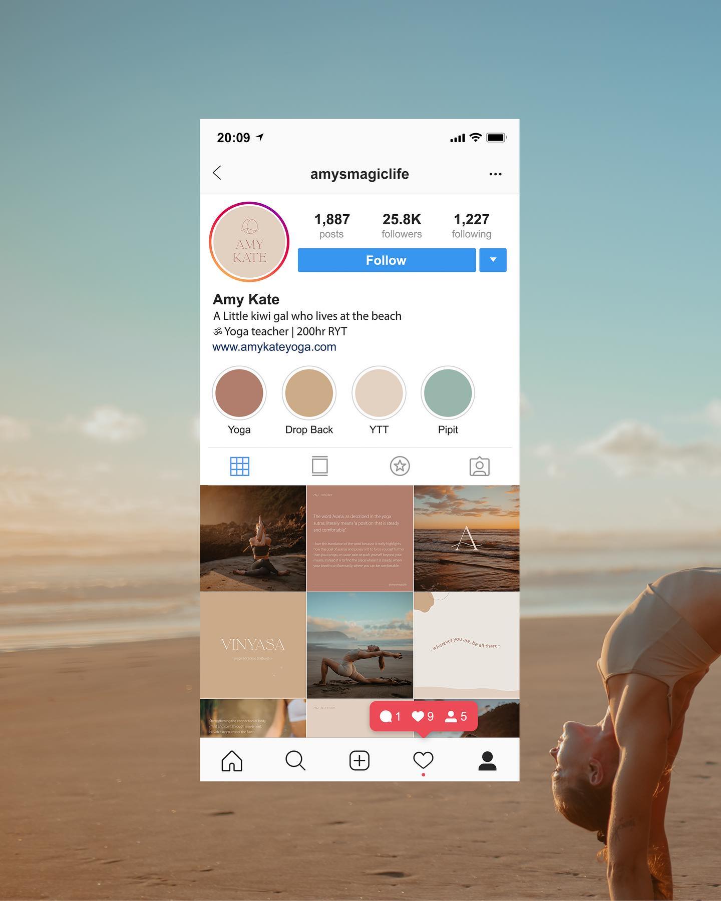 Social feed mockup for the wonderful @amysmagiclife ✨ Still so obsessed with this project 🤍 Featuring the most beautiful imagery taken by Amy herself - the loveliest gal with many talents 🥰