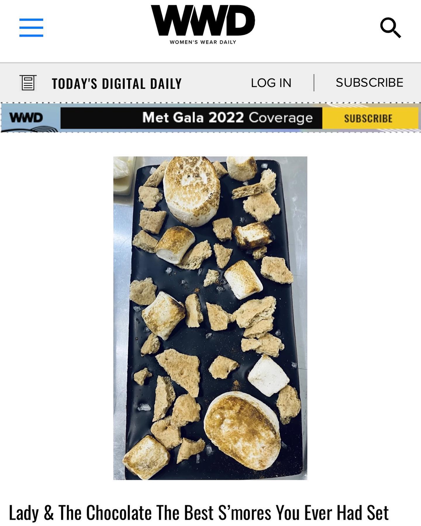 Thank you @wwd for including @ladyandthechocolate in your Mother’s Day gift guide. Available on our website and @bergdorfs x