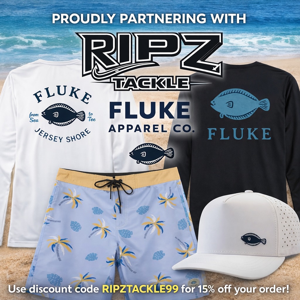 Ripz Tackle is now partnered with @flukeapparelco ! Check out their site is our Bio. Fluke Apparel Co. has a lot to offer including a large selection of sun shirts, pull overs, hoodies, t-shirts, polos, golf clothing, shorts, hats and much more! Be sure to click the link and use the Ripz Tackle discount code: RIPZTACKLE99 on all your orders!! #fishingclothes #fishing #boating #fishing tackle #saltlife