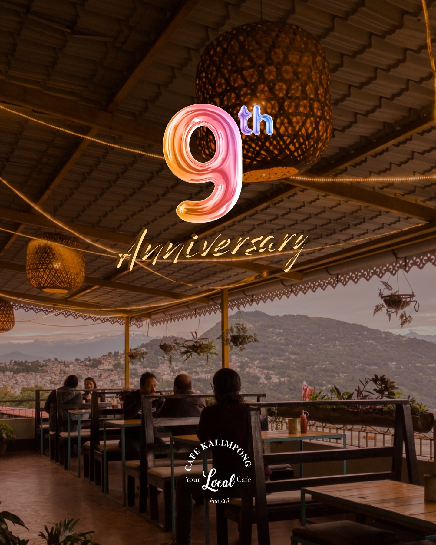 Celebrating 9 beautiful years of warmth, flavors, and unforgettable moments
Café Kalimpong has never just been a café it’s been a space where a community comes together. A place where familiar faces turn into friends, conversations turn into connections, and every visit feels like coming home.
Over the years, we’ve grown alongside this incredible community sharing our experiences, supporting young dreamers, and helping others start their own journeys. We’re always open to guiding, collaborating, and building something meaningful together.
This journey wouldn’t be what it is without each one of you who has stood by us, supported us, and made this space truly special.
Here’s to many more years of togetherness, stories, and shared moments. Cheers to 9 years and beyond!