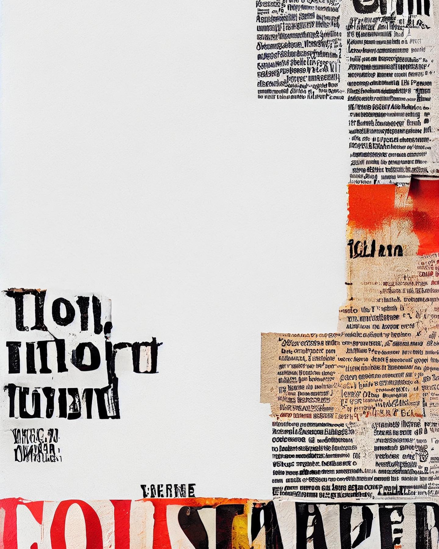 Newspaper Collage #midjourney #typography